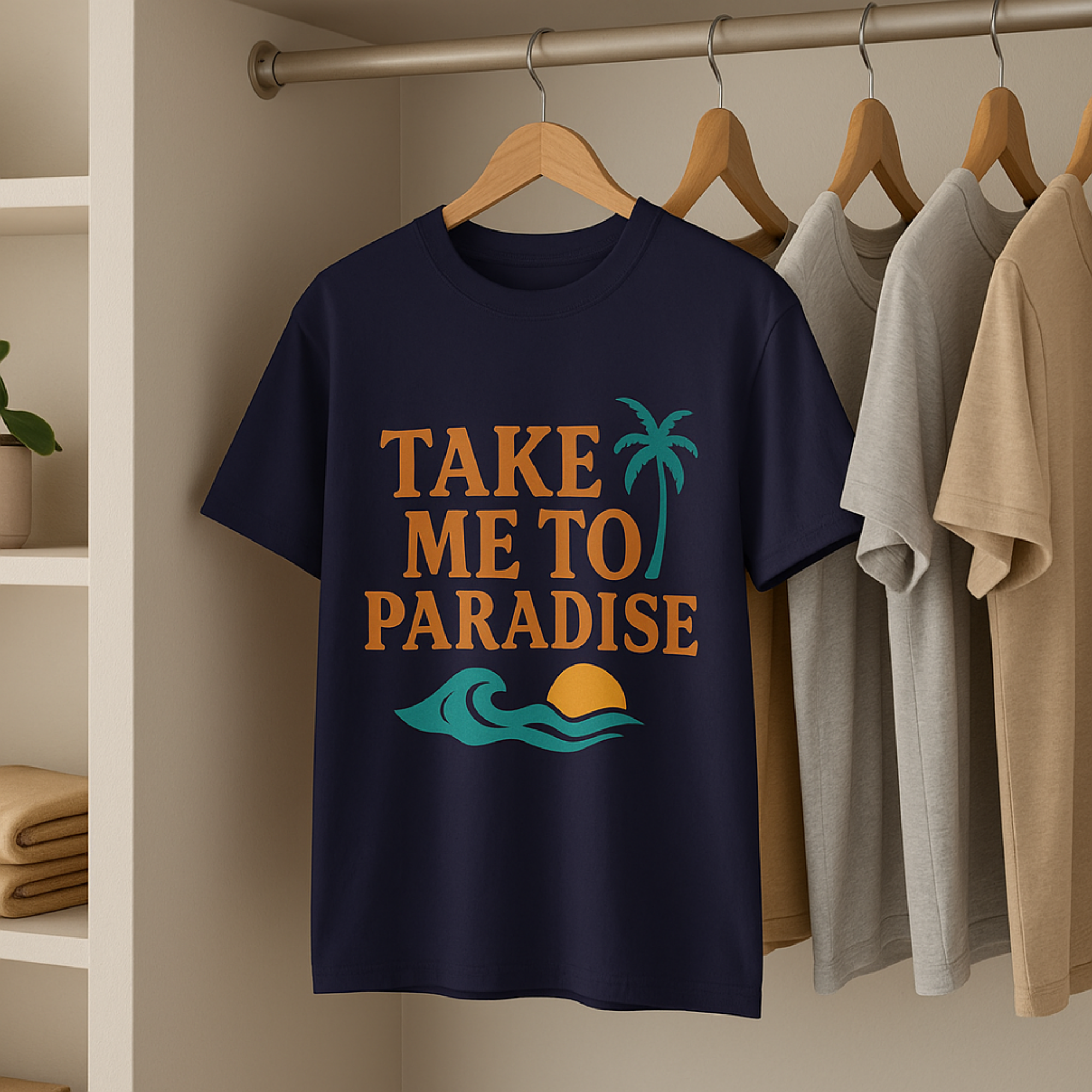 T-Shirt: Tropical Paradise Tee, Relaxed Fit Unisex Shirt for Beach Lovers, Vacation Vibes, Summer Gift, Travel Inspiration