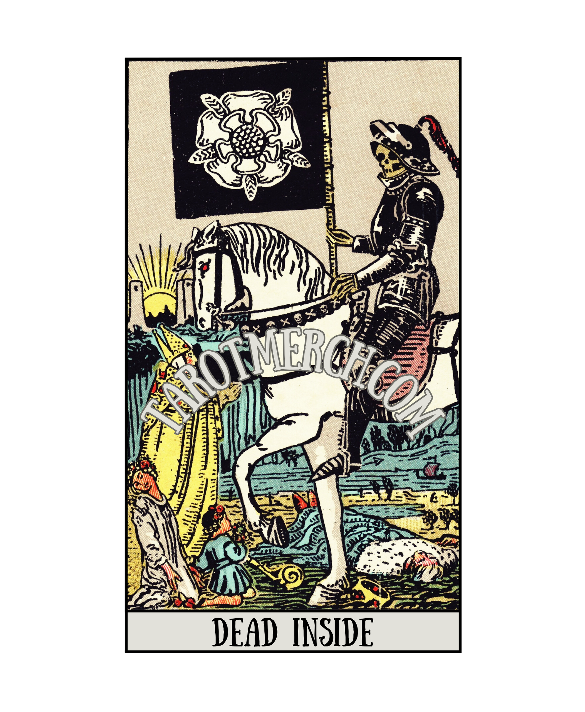 Tarot Death Tee - “Dead Inside” product thumbnail image Tarot Death Tee - “Dead Inside” product thumbnail image