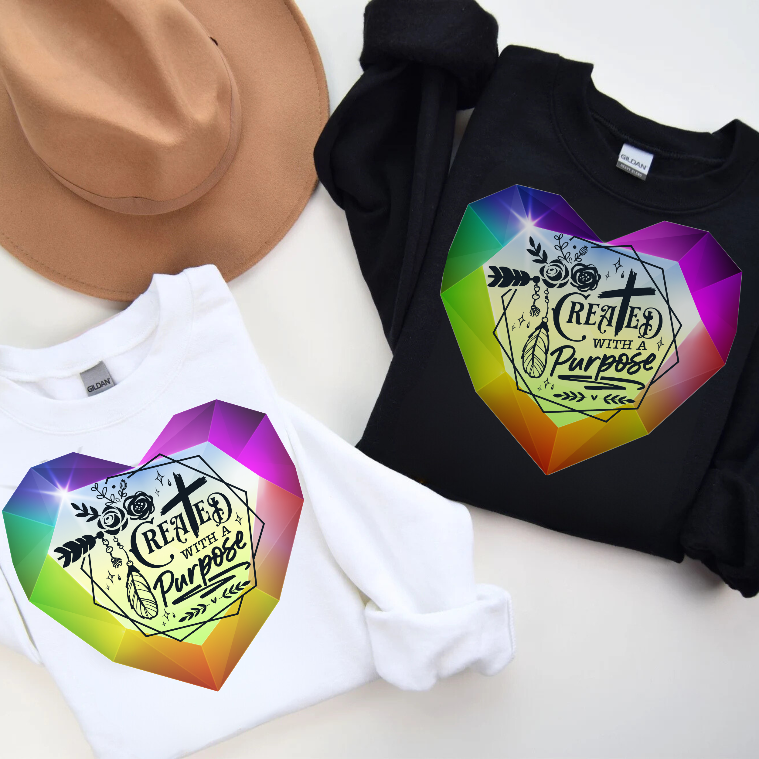 Heart-Shaped Purpose Tee, Inspirational T-Shirt, product thumbnail image Heart-Shaped Purpose Tee, Inspirational T-Shirt, product thumbnail image