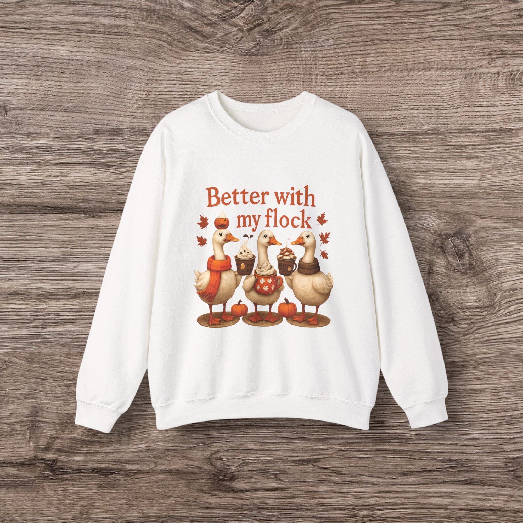 Cozy Duck-Themed Crewneck Sweatshirt, Perfect for Autumn Gatherings, Fall Seasonal Gift, Cute Animal Apparel, Unisex Sweatshirt