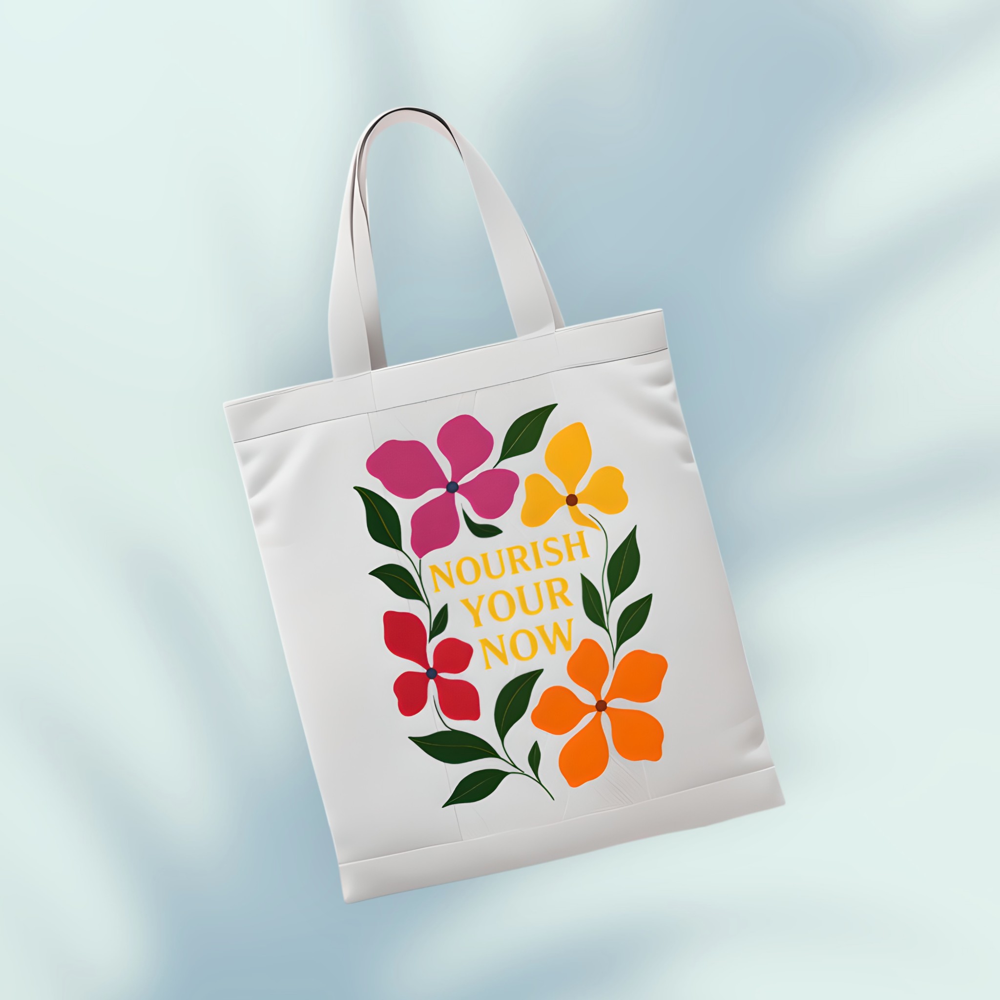 Blooming Inspiration Tote Bag - Floral Design, Beach Bag, Grocery Tote, Reusable Shopping Bag, Gift for Nature Lovers product thumbnail image Blooming Inspiration Tote Bag - Floral Design, Beach Bag, Grocery Tote, Reusable Shopping Bag, Gift for Nature Lovers product thumbnail image