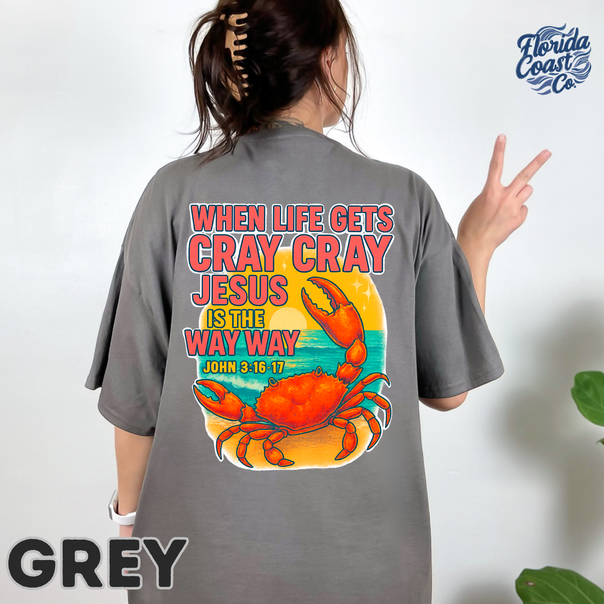  Jesus Is the Way Shirt | Comfort Colors Christian T-Shirt | John 3:16 | Bible Verse Tee | S-4XL | Coastal T-Shirt