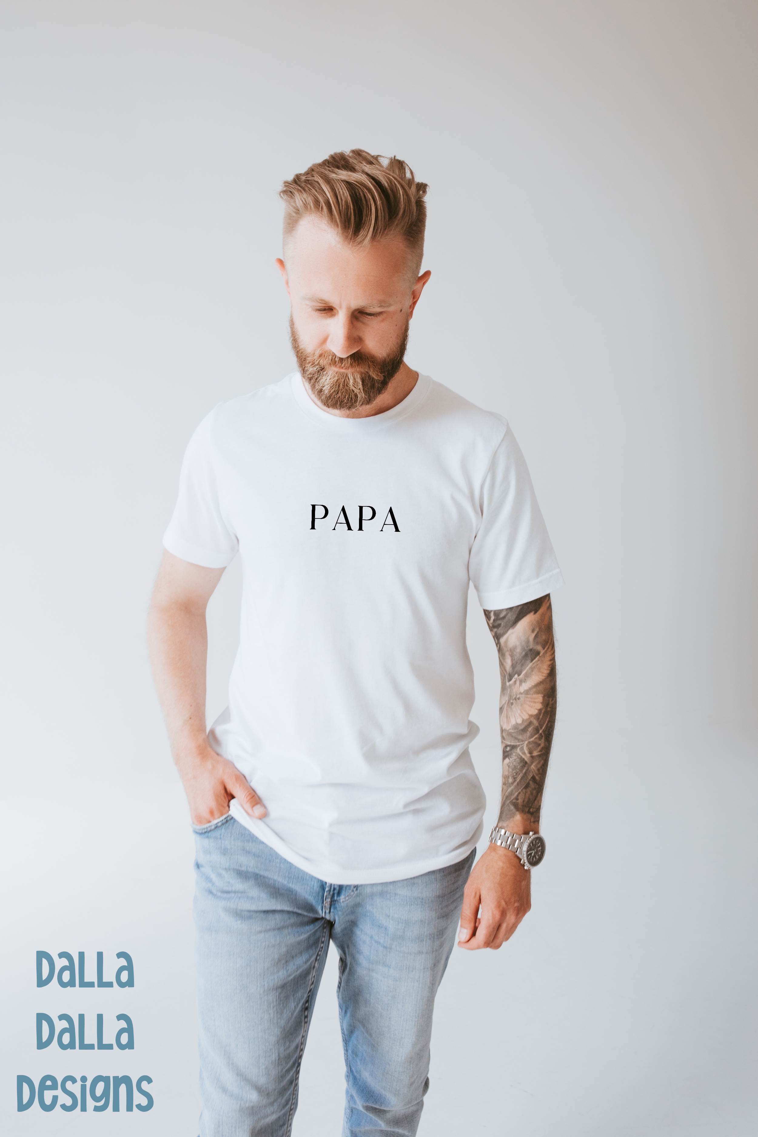 Papa T-Shirt – Minimalist Dad Shirt - Perfect Gift for Dads, Father's Day, Birthday gifts for dad