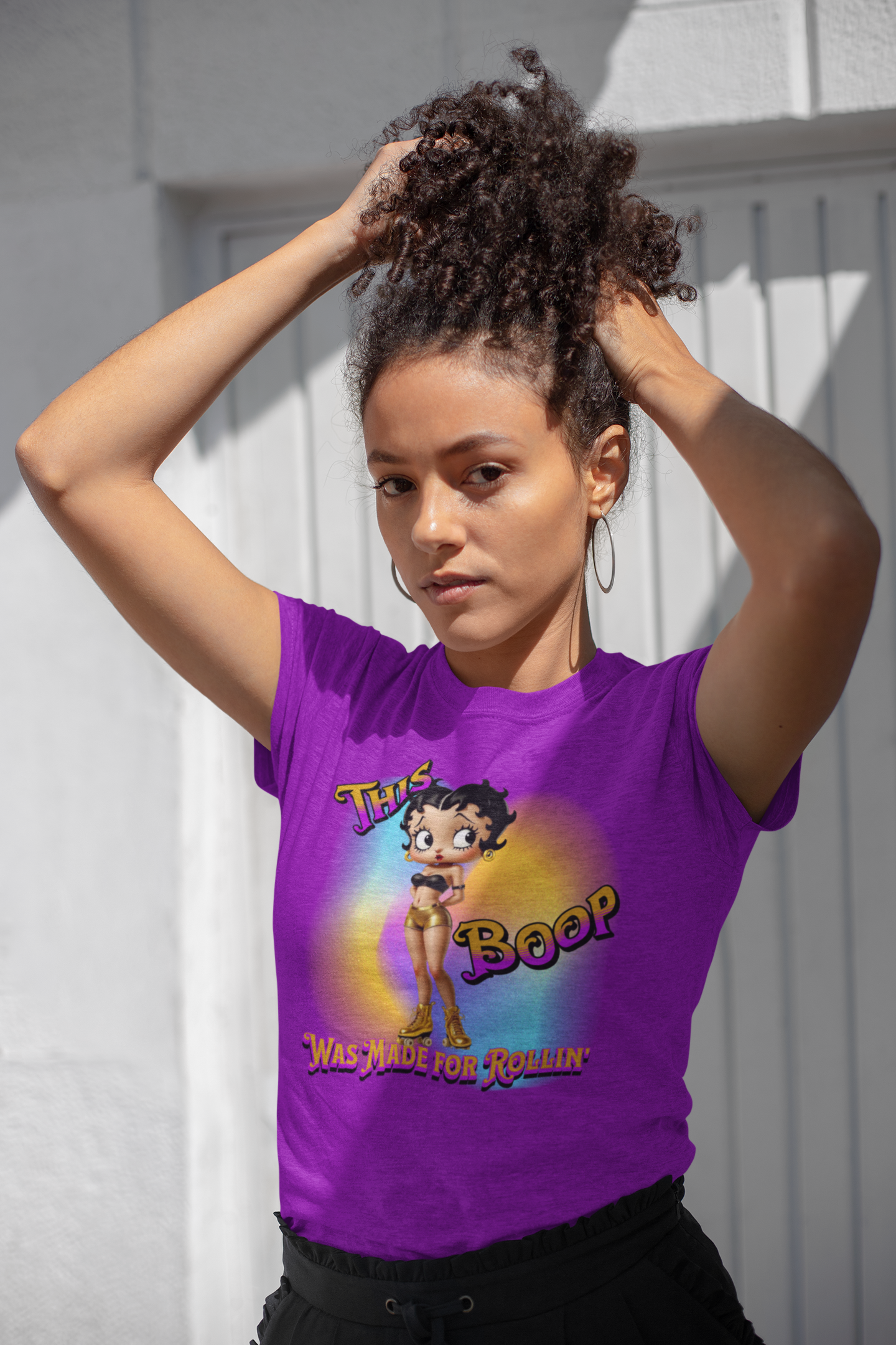 Retro Betty Boop Cartoon Tee, Fun Skater Themed T-Shirt, Vintage Skater Girl Shirt, Casual Wear, Betty Boop Design, Perfect Gift for Skater Fans