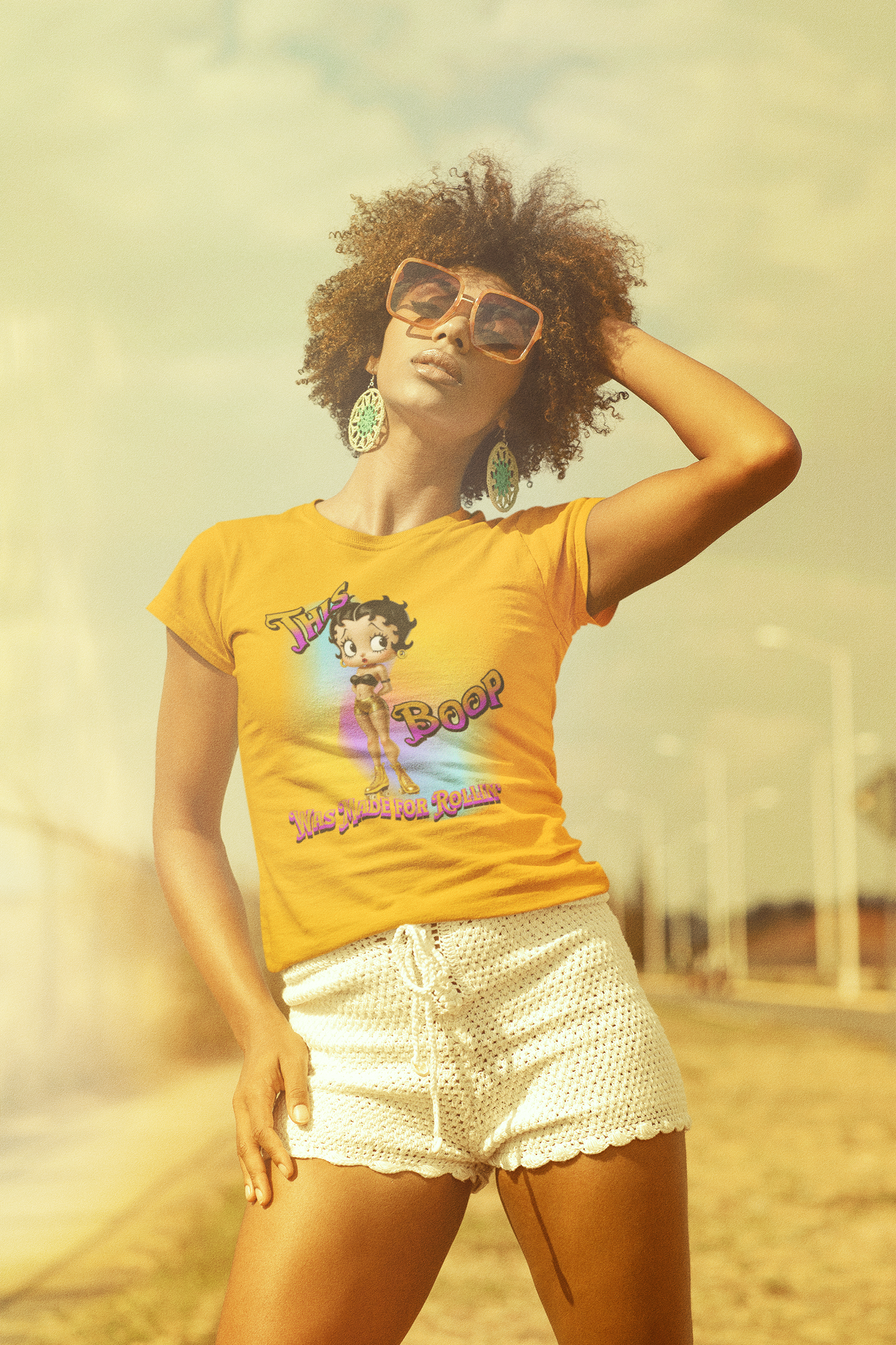 Retro Betty Boop Cartoon Tee, Fun Skater Themed T-Shirt, Vintage Skater Girl Shirt, Casual Wear, Betty Boop Design, Perfect Gift for Skater Fans product thumbnail image