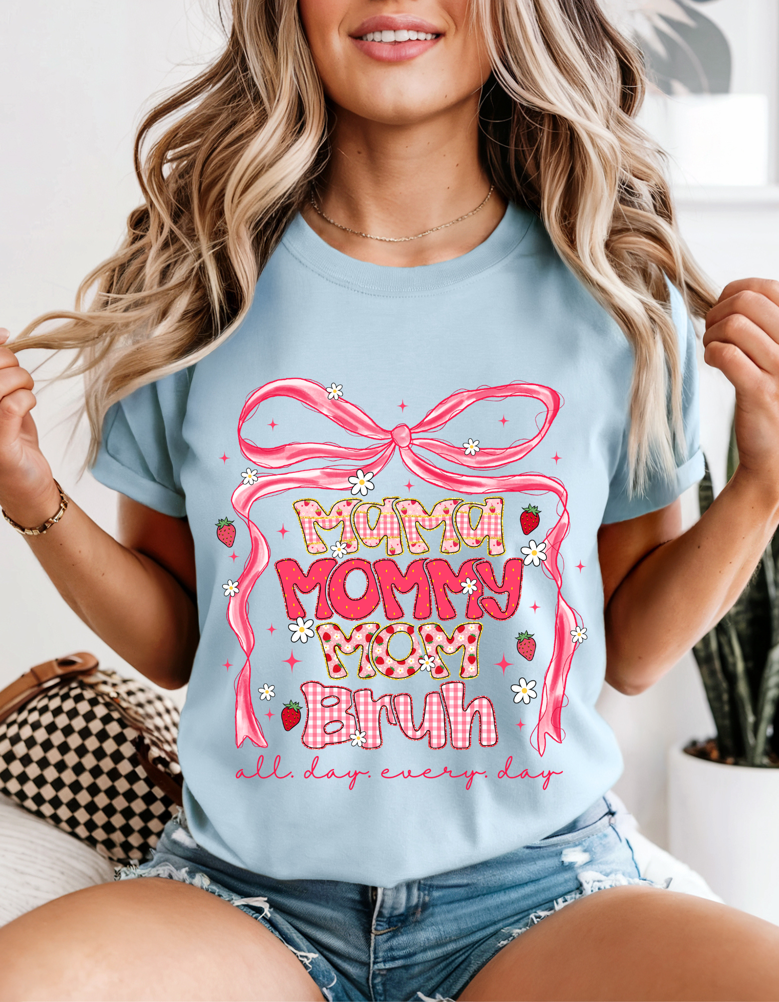 Mommy Vibes T-Shirt for Every Day, Gift for Mom, Fun Mother's Day Shirt, Comfortable Casual Tee, Family Matching Outfit product thumbnail image