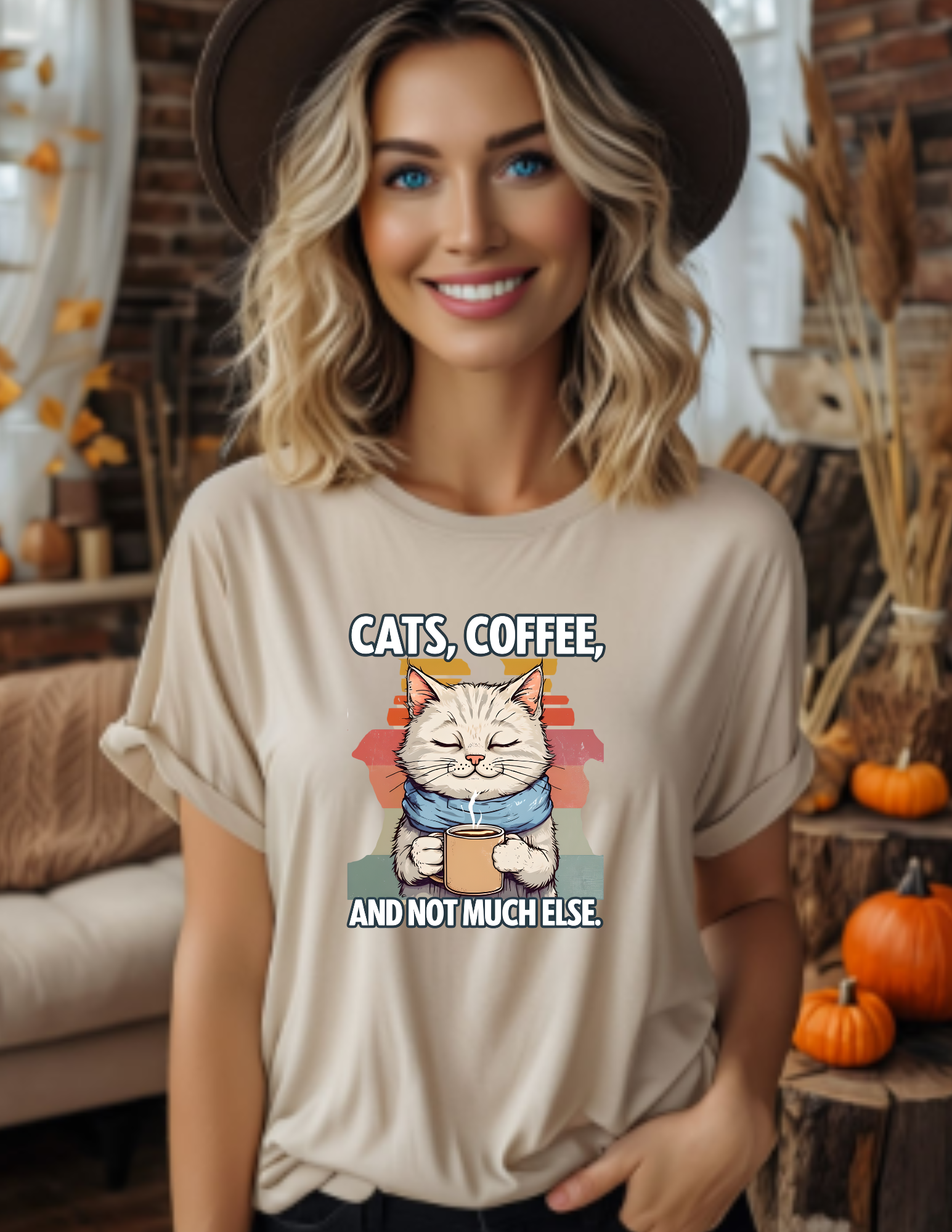 Cats, Coffee, and Not Much Else T-Shirt Cats, Coffee, and Not Much Else T-Shirt