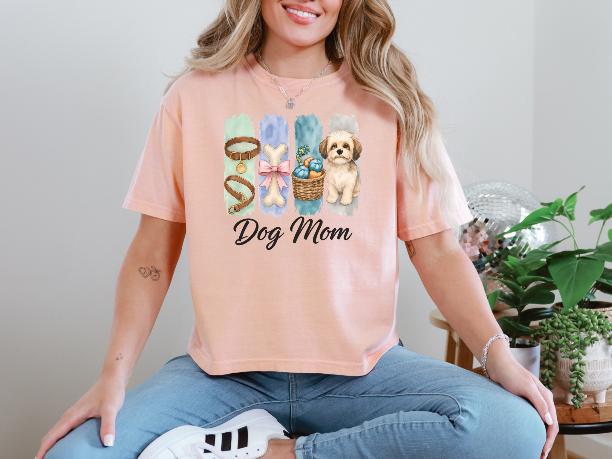 Watercolor Dog Mom Women's Boxy Tee product thumbnail image Watercolor Dog Mom Women's Boxy Tee product thumbnail image