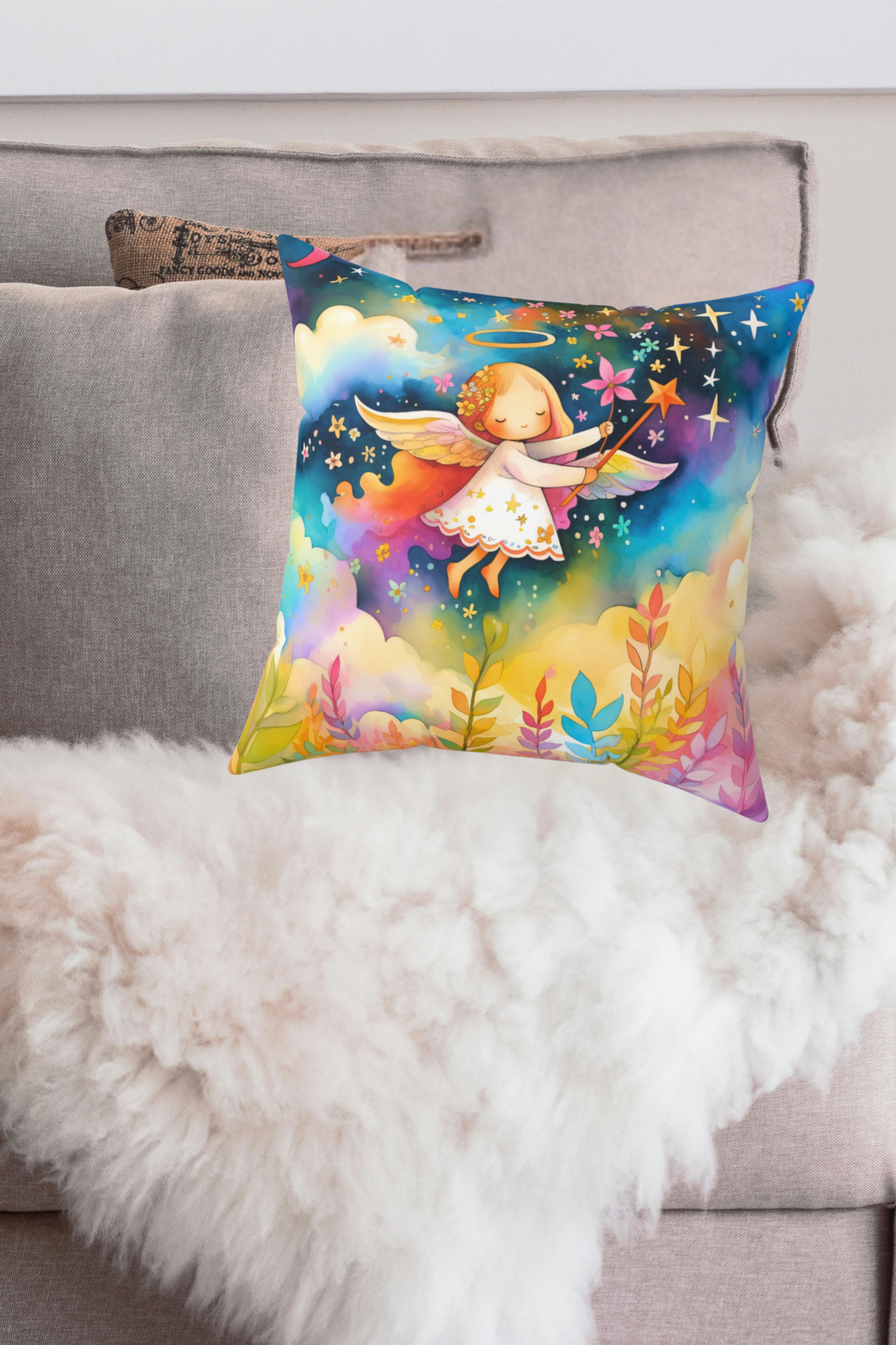 Isadora’s Angel Whispers – Whimsical Angel Pillow for Kids &amp; Nurseries product thumbnail image