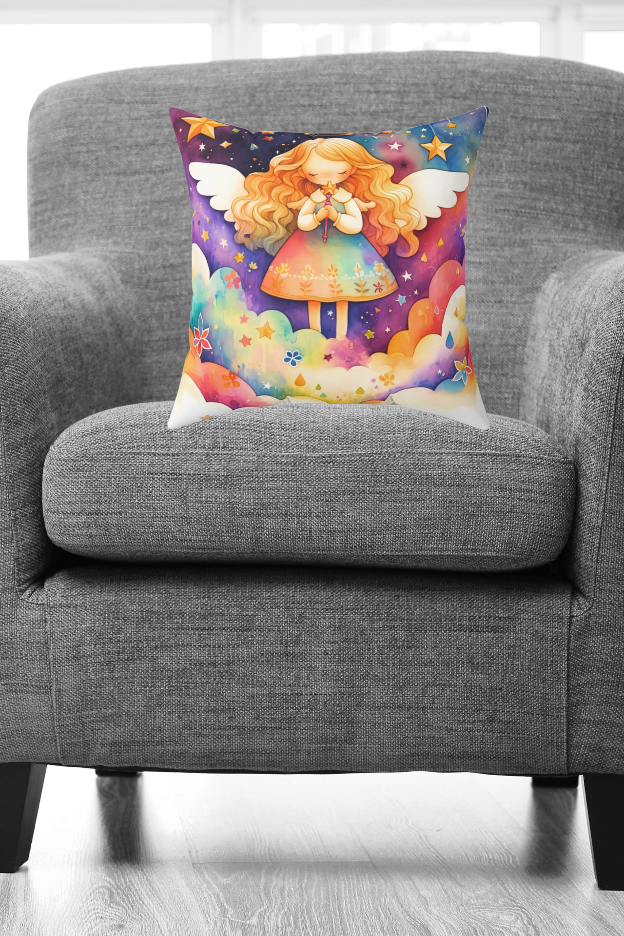 Gabriella’s Guardian Glow – Whimsical Angel Pillow for Kids &amp; Nurseries product thumbnail image