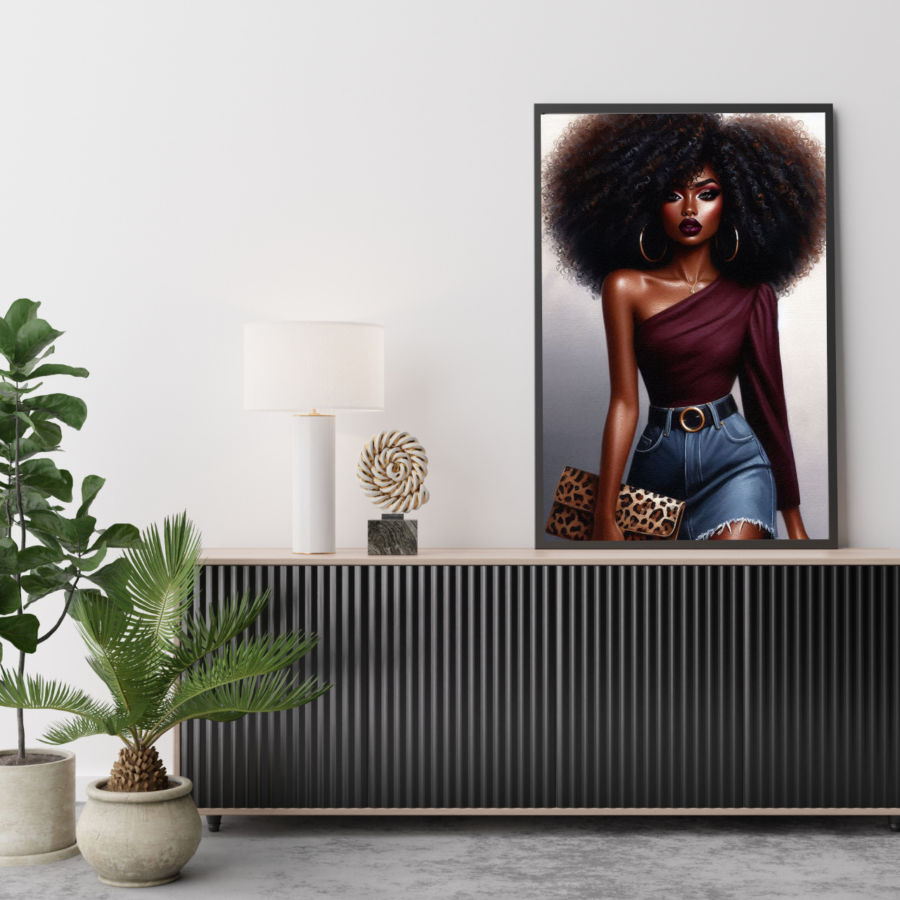 Chic Fine Art Posters, Afrocentric Wall Art, Black Woman Decor, Modern Home Decor, Unique Art Prints for Living Room product thumbnail image Chic Fine Art Posters, Afrocentric Wall Art, Black Woman Decor, Modern Home Decor, Unique Art Prints for Living Room product thumbnail image