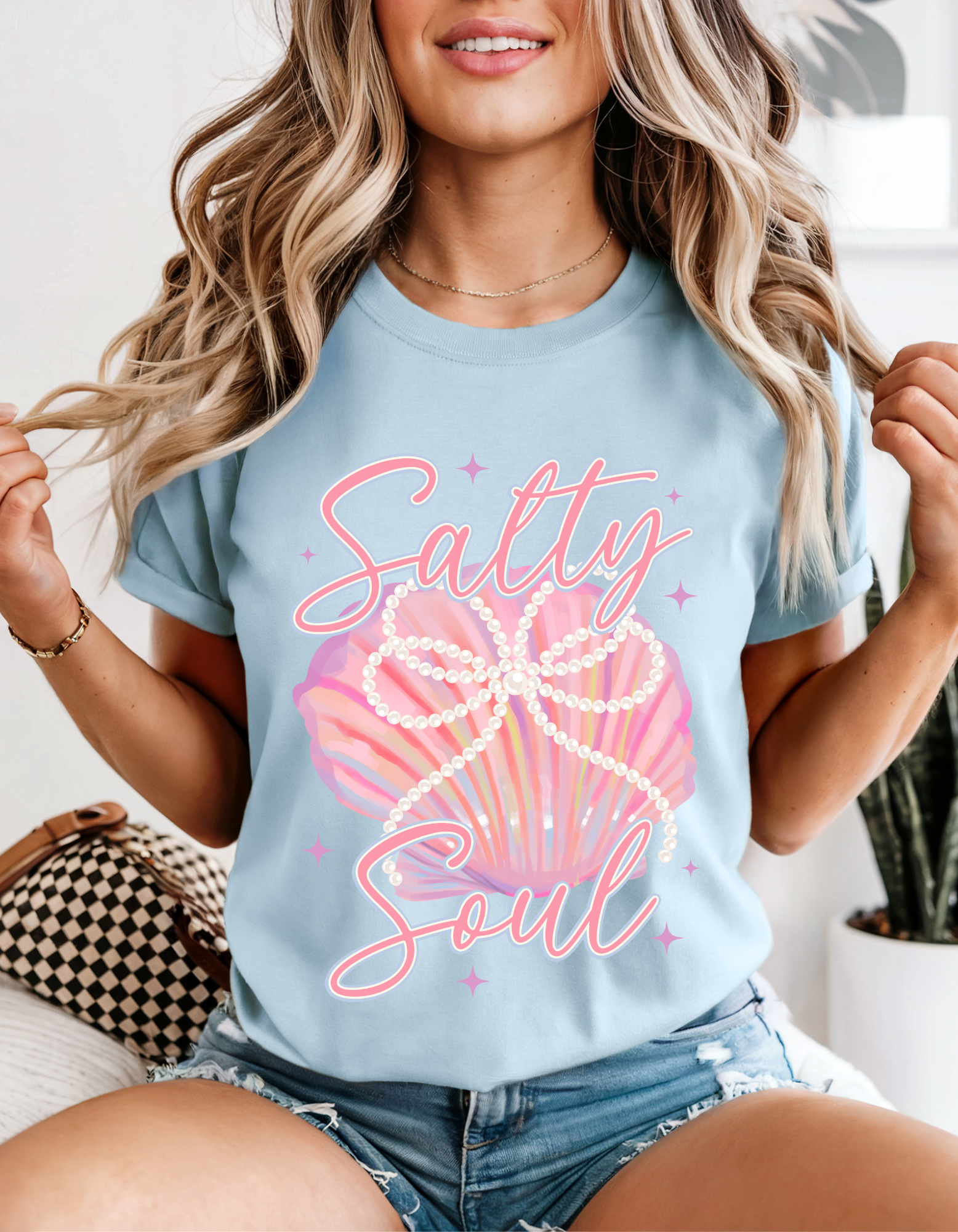 Salty Soul T-Shirt | Unisex Garment-Dyed Tee for Beach Lovers | Cute Summer Shirt | Ocean Vibes | Gift for Coastal Friends product thumbnail image Salty Soul T-Shirt | Unisex Garment-Dyed Tee for Beach Lovers | Cute Summer Shirt | Ocean Vibes | Gift for Coastal Friends product thumbnail image