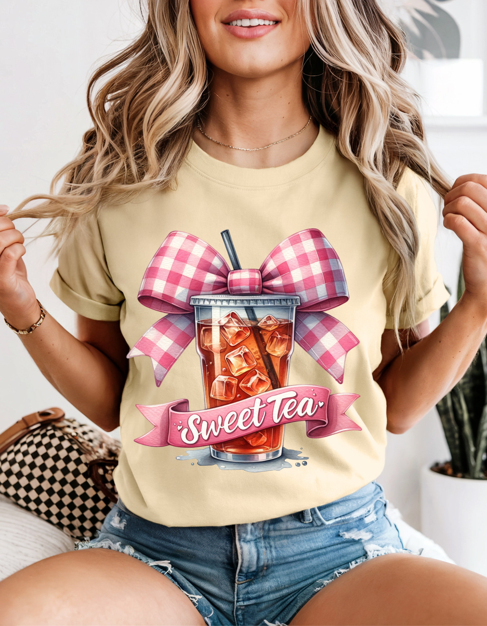 Sweet Tea T-Shirt, Summer Vibes Tee, Gift for Tea Lovers, Casual Daily Wear, BBQ and Picnic Outfit, Unisex Adjustable Fit