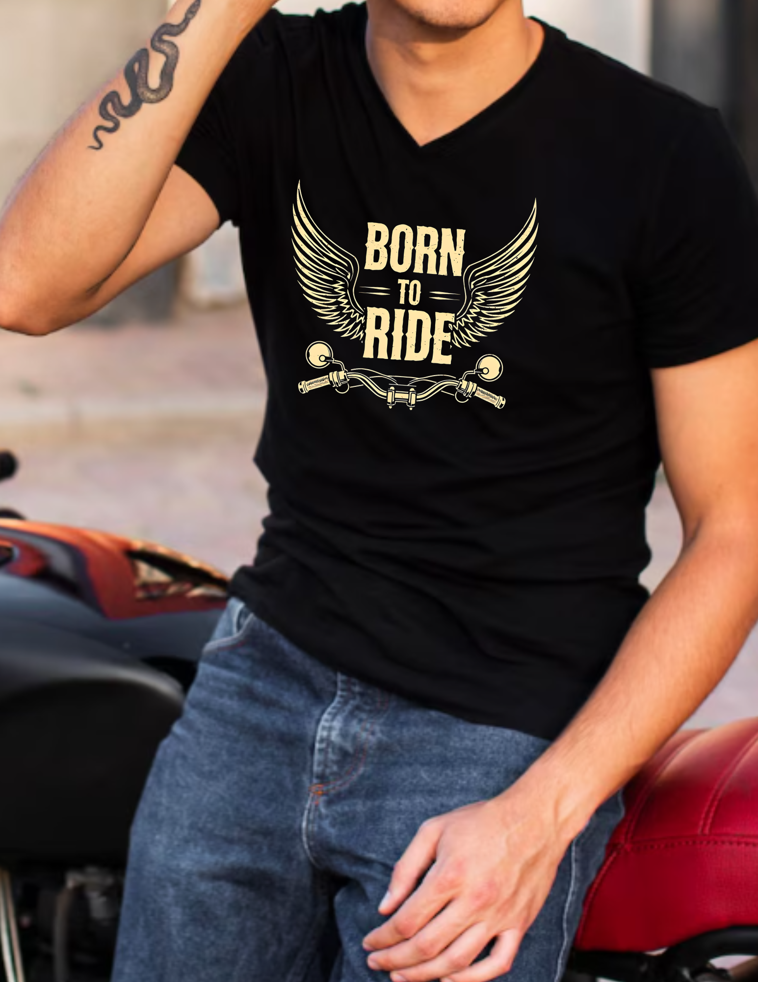 Born to Ride, Motorcycle Lover Tee product thumbnail image Born to Ride, Motorcycle Lover Tee product thumbnail image