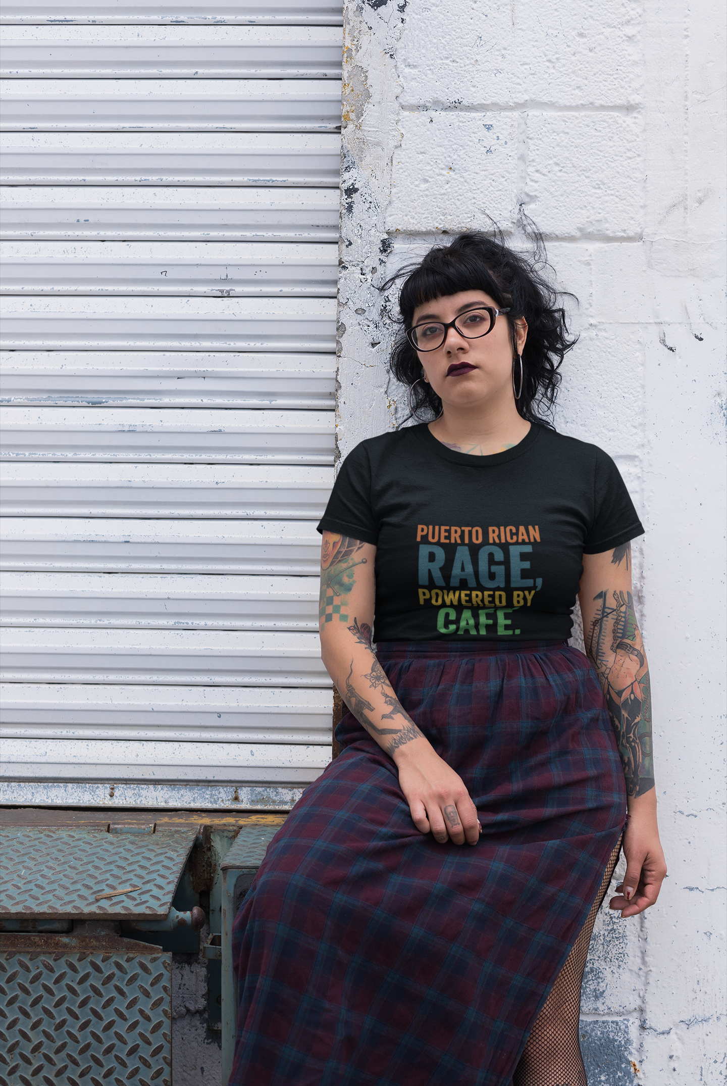 Puerto Rican Rage, Powered by Café Unisex T-Shirt product thumbnail image