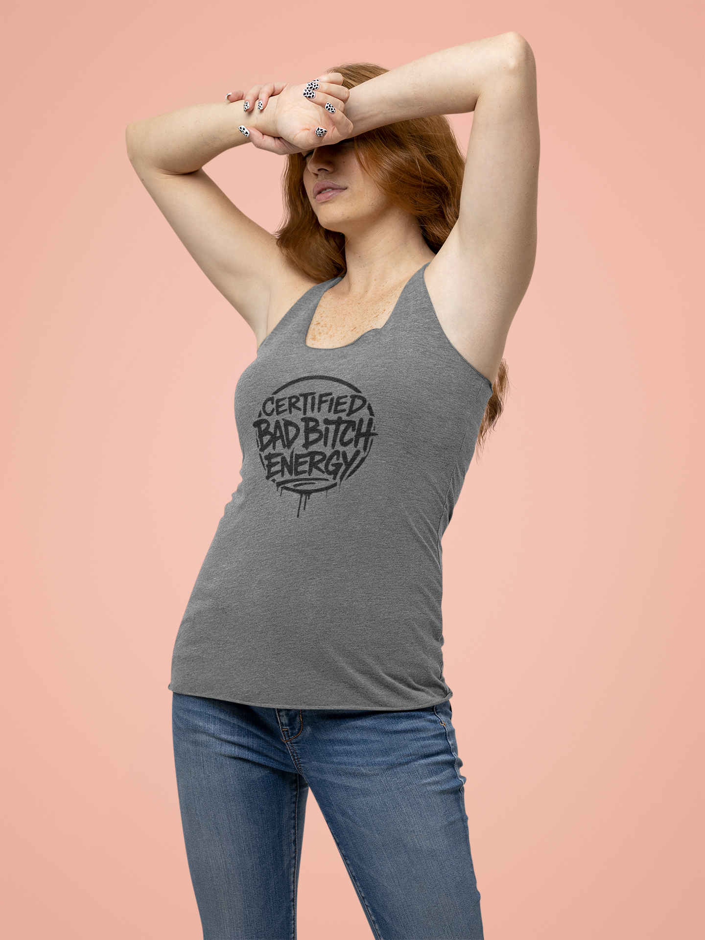 Certified Bad Bitch Energy Women's Racerback Tank product thumbnail image