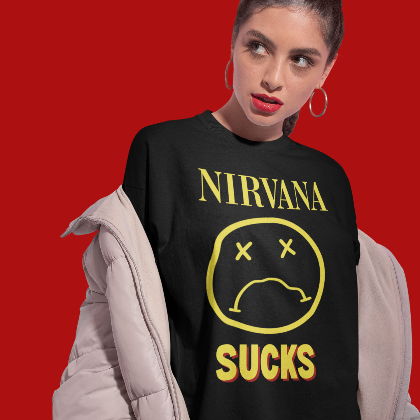 "Nirvana Sucks" Funny T-Shirt product thumbnail image "Nirvana Sucks" Funny T-Shirt product thumbnail image