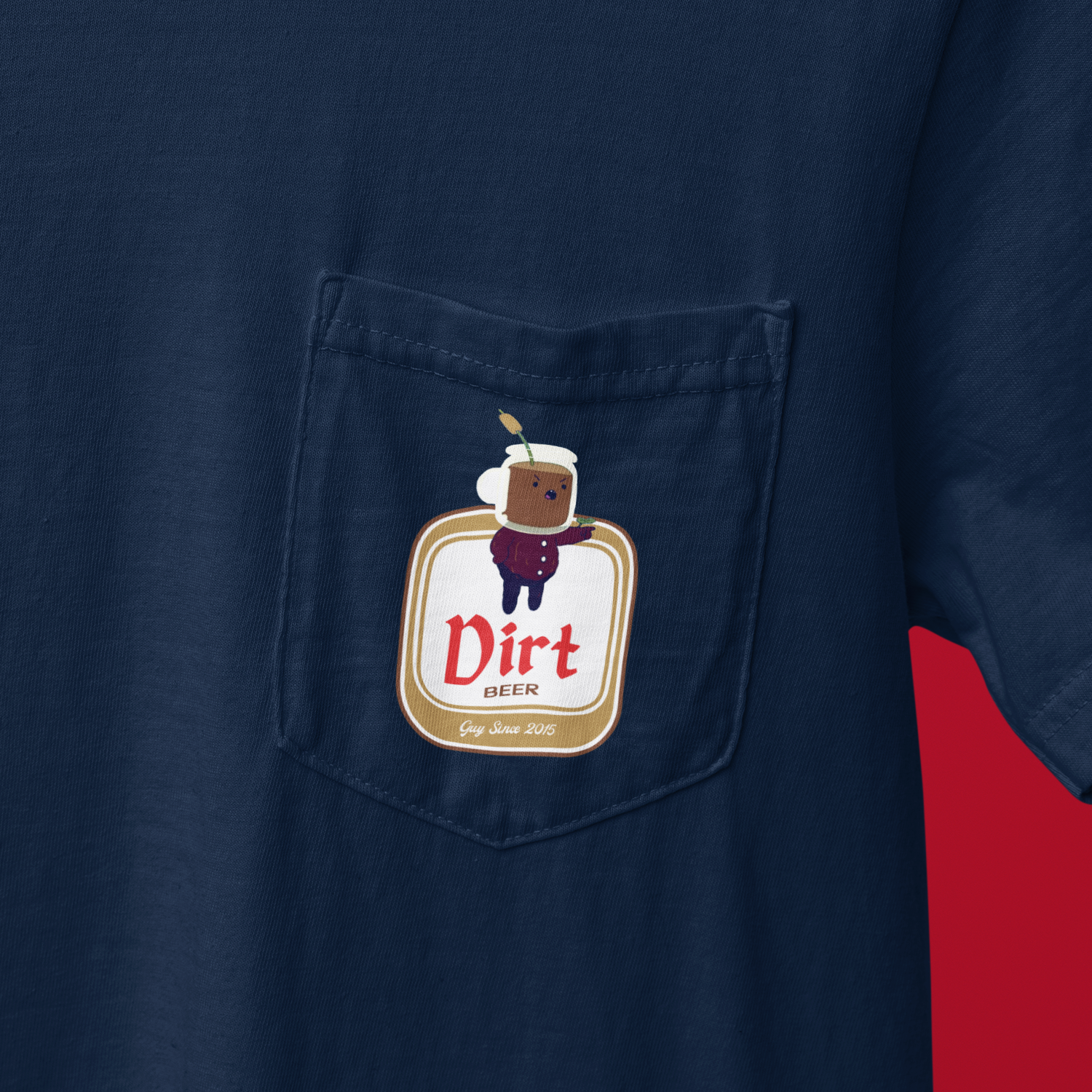 Dirt Beer Pocket Tee product thumbnail image Dirt Beer Pocket Tee product thumbnail image