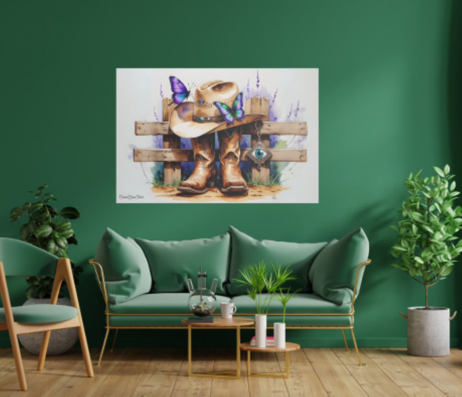 Rustic Western Canvas Art, Cowboy Hat and Boots Decor, Farmhouse Wall Art, Country Home Decoration, Gift for Cowgirl, Satin Stretched Wall Décor by CarmaQuanTarot product thumbnail image Rustic Western Canvas Art, Cowboy Hat and Boots Decor, Farmhouse Wall Art, Country Home Decoration, Gift for Cowgirl, Satin Stretched Wall Décor by CarmaQuanTarot product thumbnail image