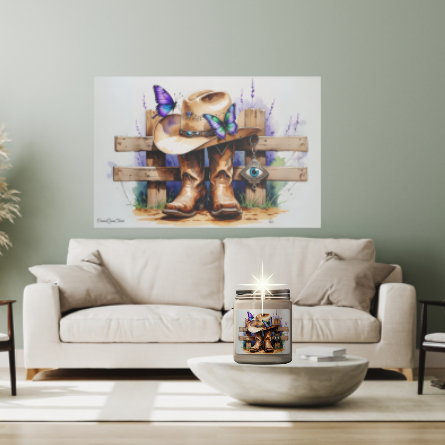 Rustic Cowboy Candle, Natural Scented Ritual Candles by CarmaQuanTarot – Intention-Infused Soy Candles for Love n Wealth, Protection n Spiritual Transformation Western Lovers, Cozy Atmosphere, Farmhouse Candle Decor, Christmas Warmth, Clean Cotton, Cinnamon Vanilla, Coconut Cream product thumbnail image