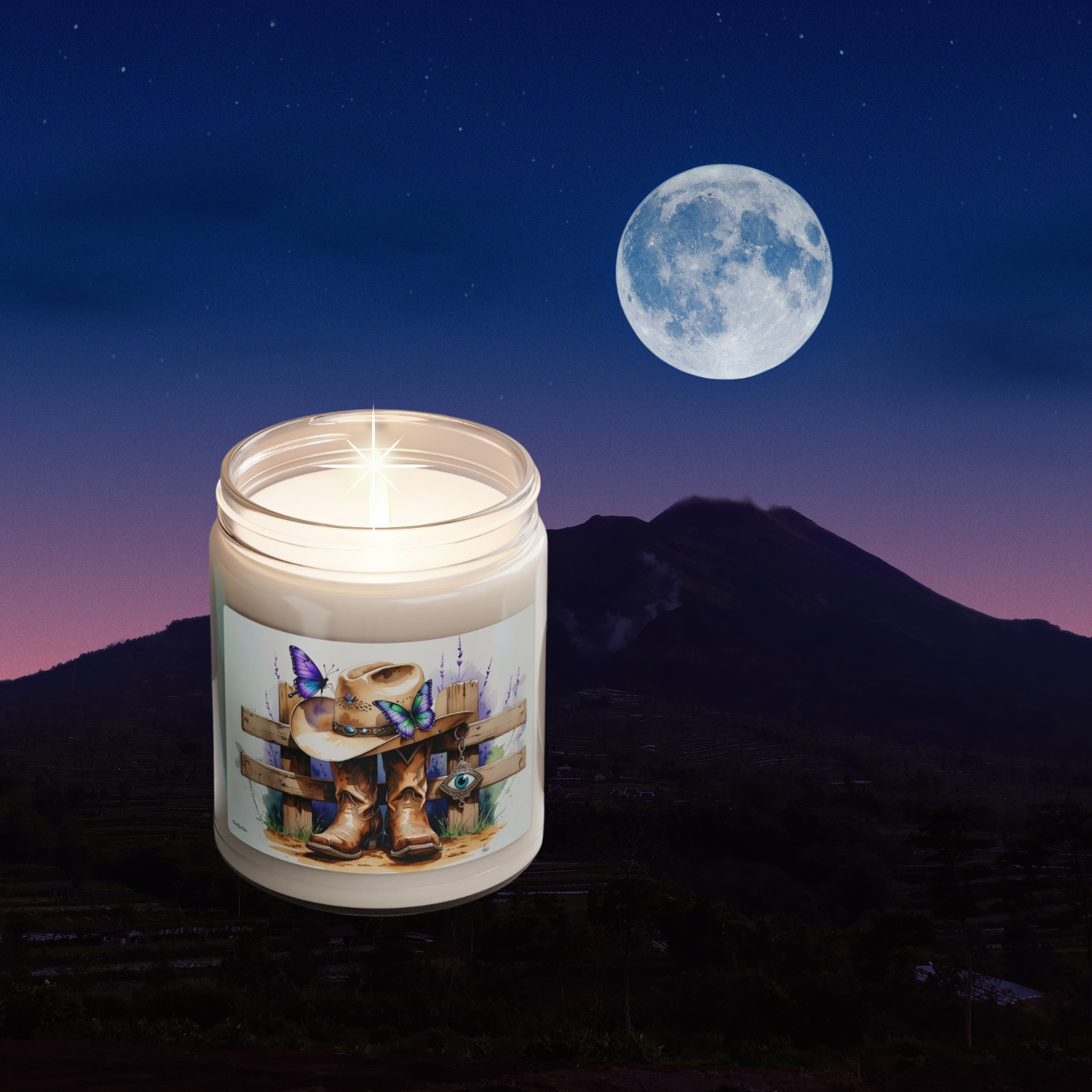 Rustic Cowboy Candle, Natural Scented Ritual Candles by CarmaQuanTarot – Intention-Infused Soy Candles for Love n Wealth, Protection n Spiritual Transformation Western Lovers, Cozy Atmosphere, Farmhouse Candle Decor, Christmas Warmth, Clean Cotton, Cinnamon Vanilla, Coconut Cream product thumbnail image