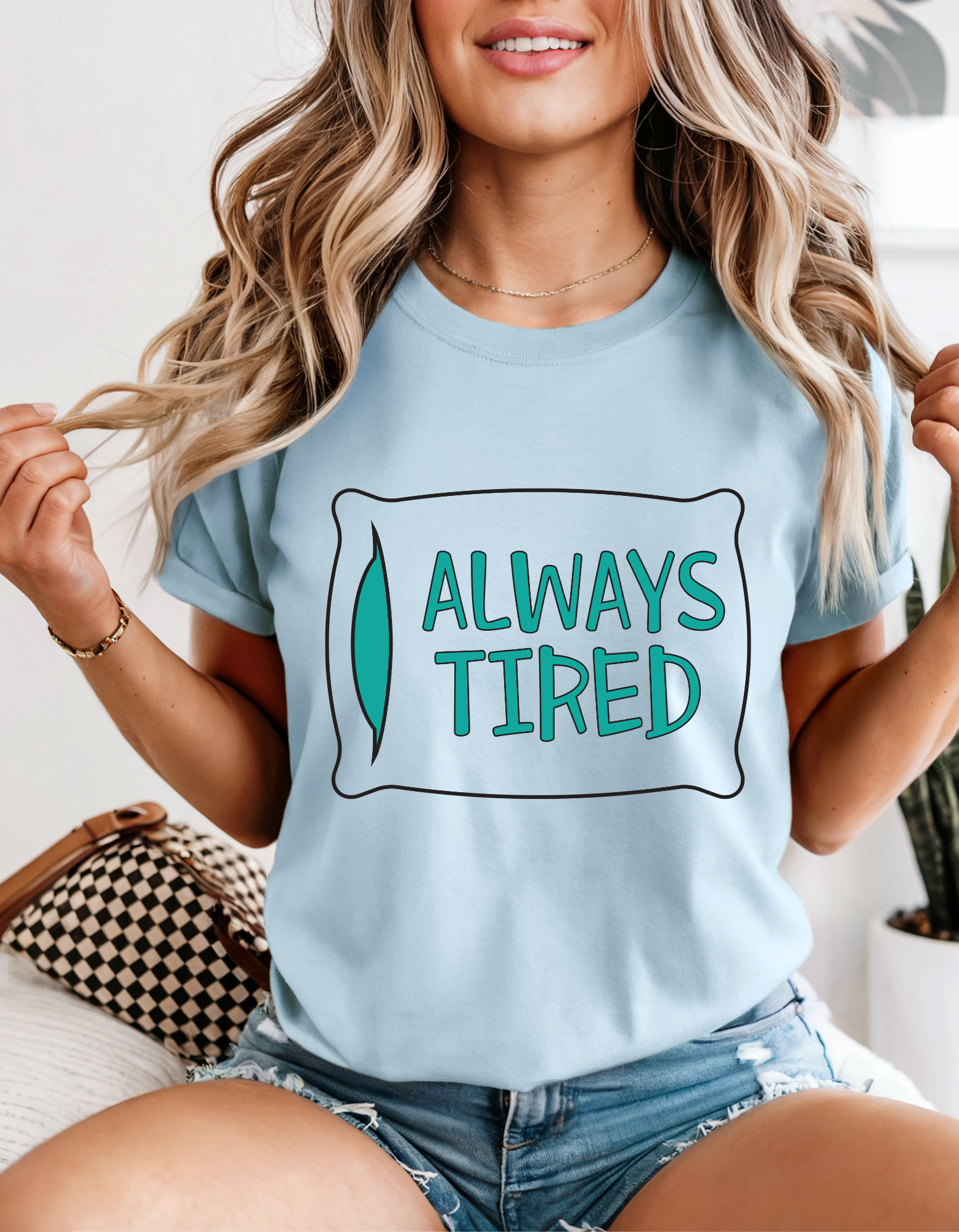 Funny Always Tired T-Shirt, Unisex Comfort Tee, Perfect Gift for Nappers, Lounge Wear, Casual Everyday Style product thumbnail image Funny Always Tired T-Shirt, Unisex Comfort Tee, Perfect Gift for Nappers, Lounge Wear, Casual Everyday Style product thumbnail image
