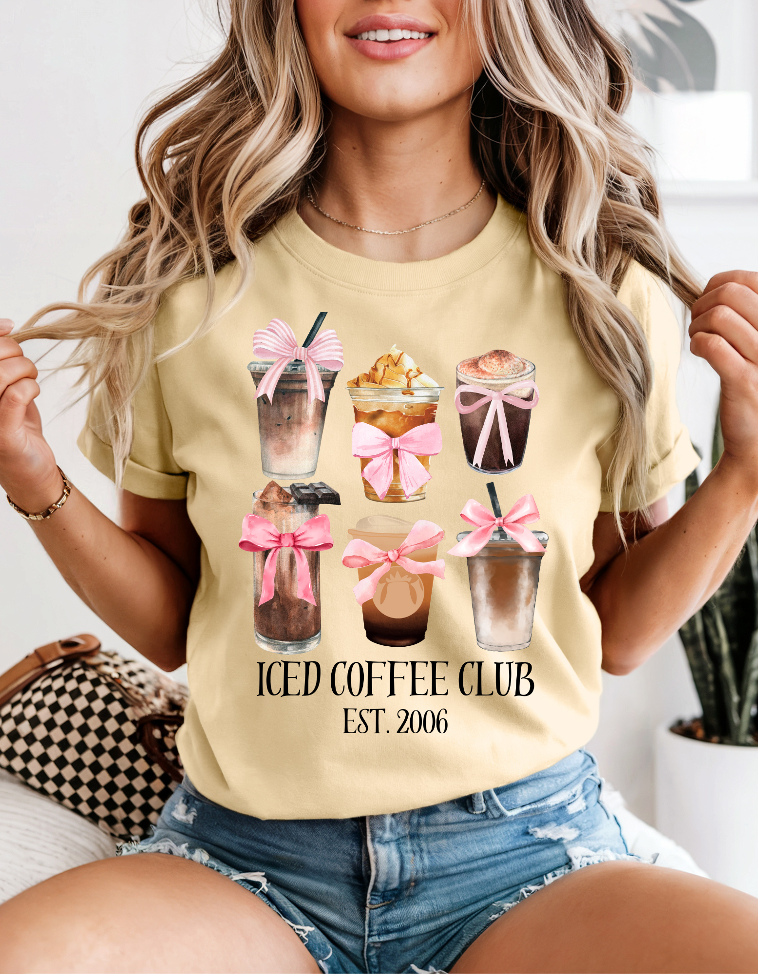 Iced Coffee Club T-Shirt | Unisex Garment-Dyed Tee for Coffee Lovers | Perfect for Summer, Casual Wear, Gifts, Birthdays, Brunches Iced Coffee Club T-Shirt | Unisex Garment-Dyed Tee for Coffee Lovers | Perfect for Summer, Casual Wear, Gifts, Birthdays, Brunches