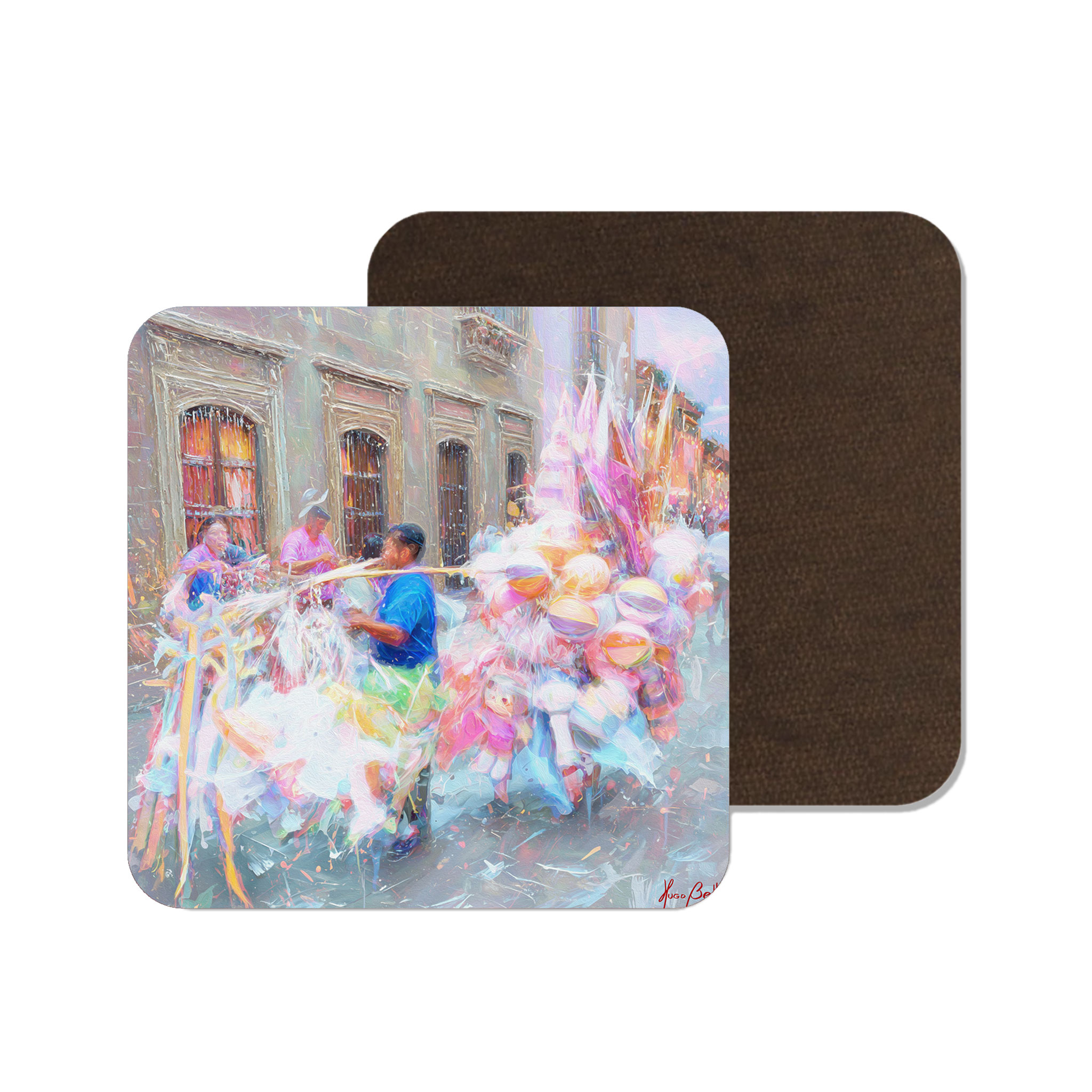San Miguel de Allende Balloon Seller 01 on Artistic House Coaster product thumbnail image