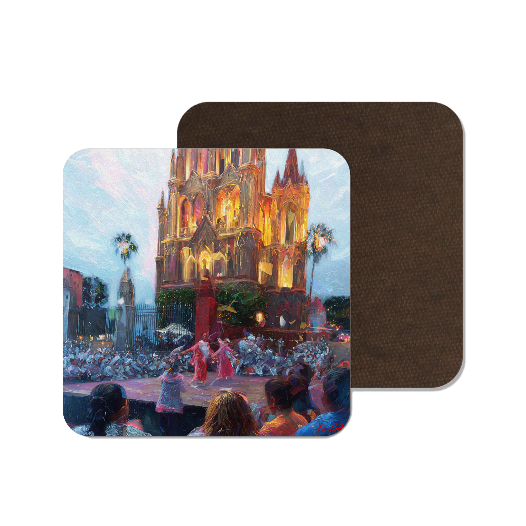 San Miguel de Allende Centro 07 on Artistic House Coaster product thumbnail image San Miguel de Allende Centro 07 on Artistic House Coaster product thumbnail image