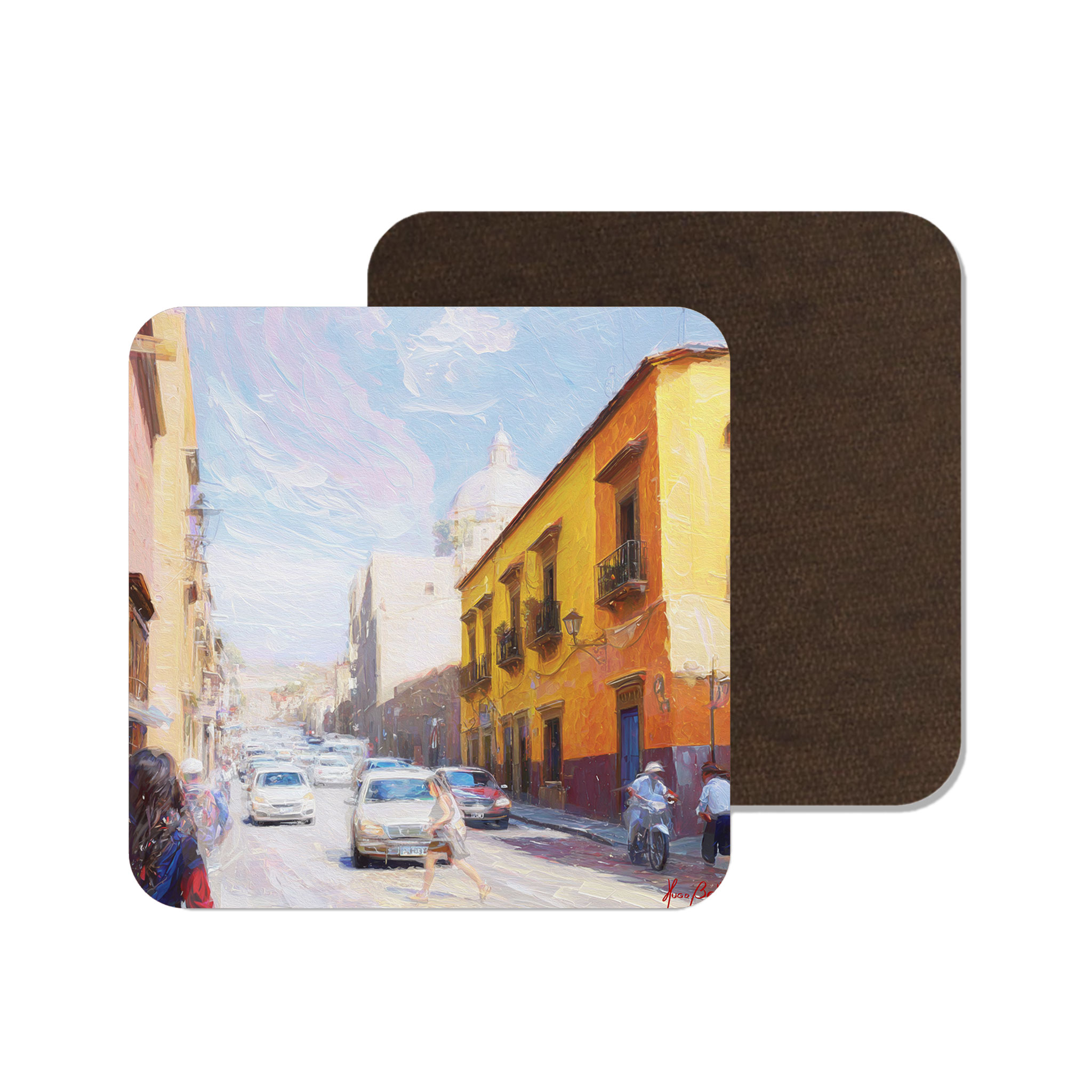 San Miguel de Allende Houses 07 on Artistic House Coaster product thumbnail image