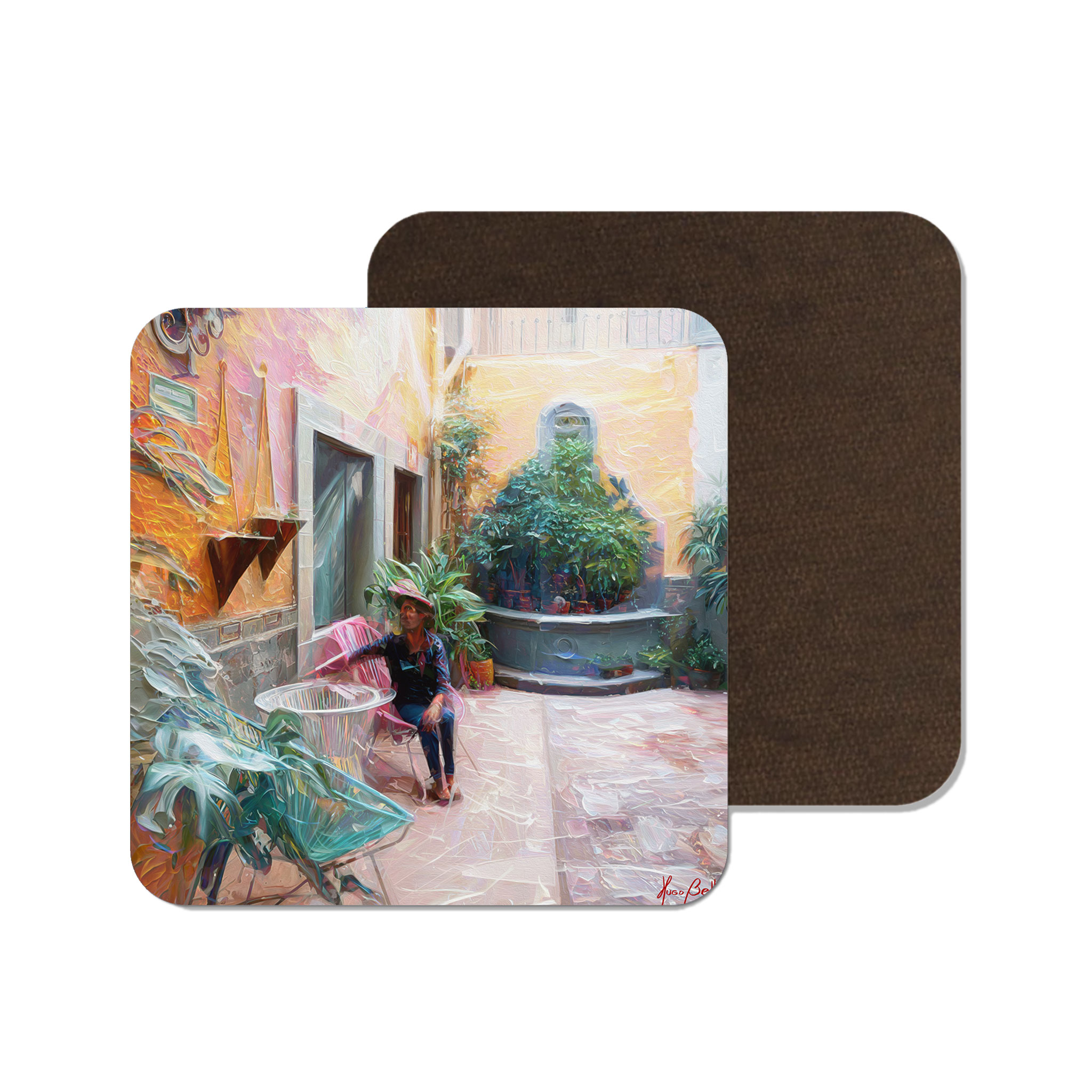 San Miguel de Allende Patio Interior 01 on Artistic House Coaster product thumbnail image