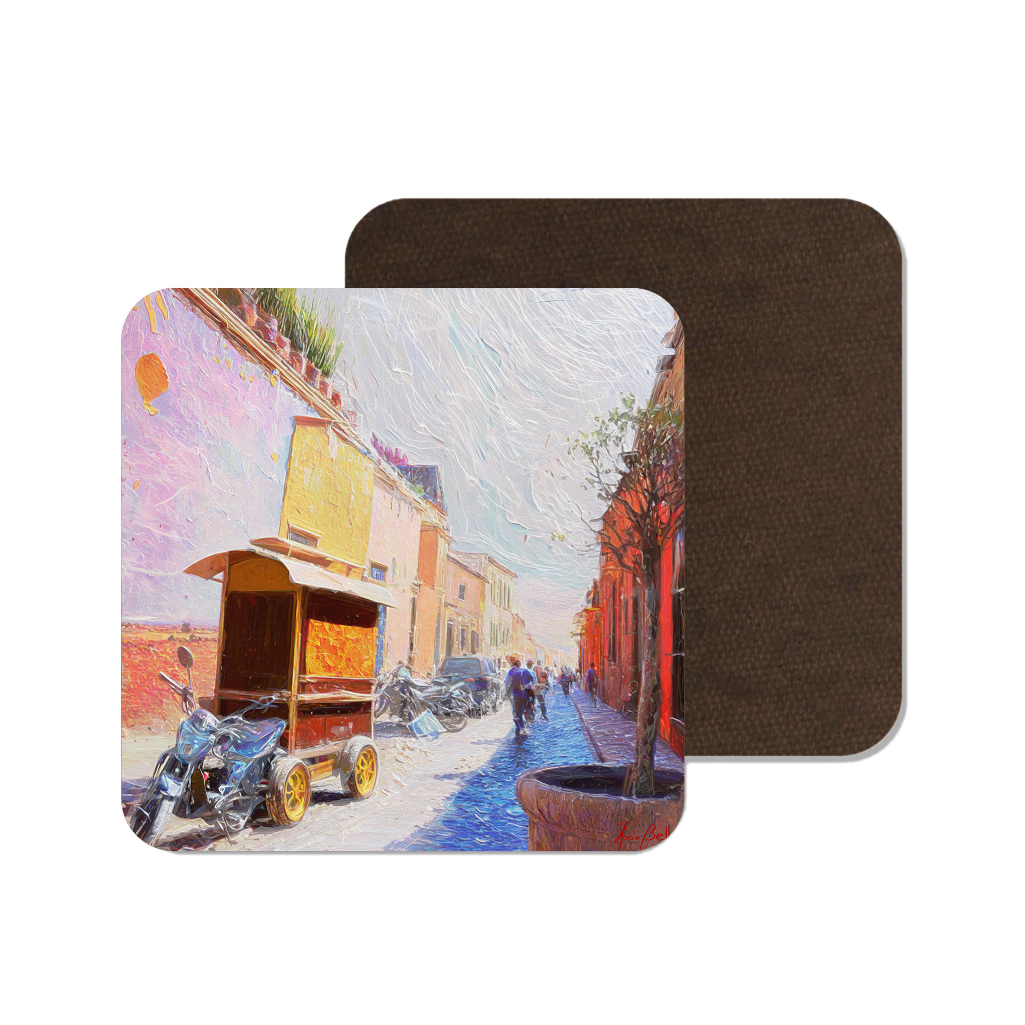 San Miguel de Allende Houses 05 on Artistic House Coaster product thumbnail image