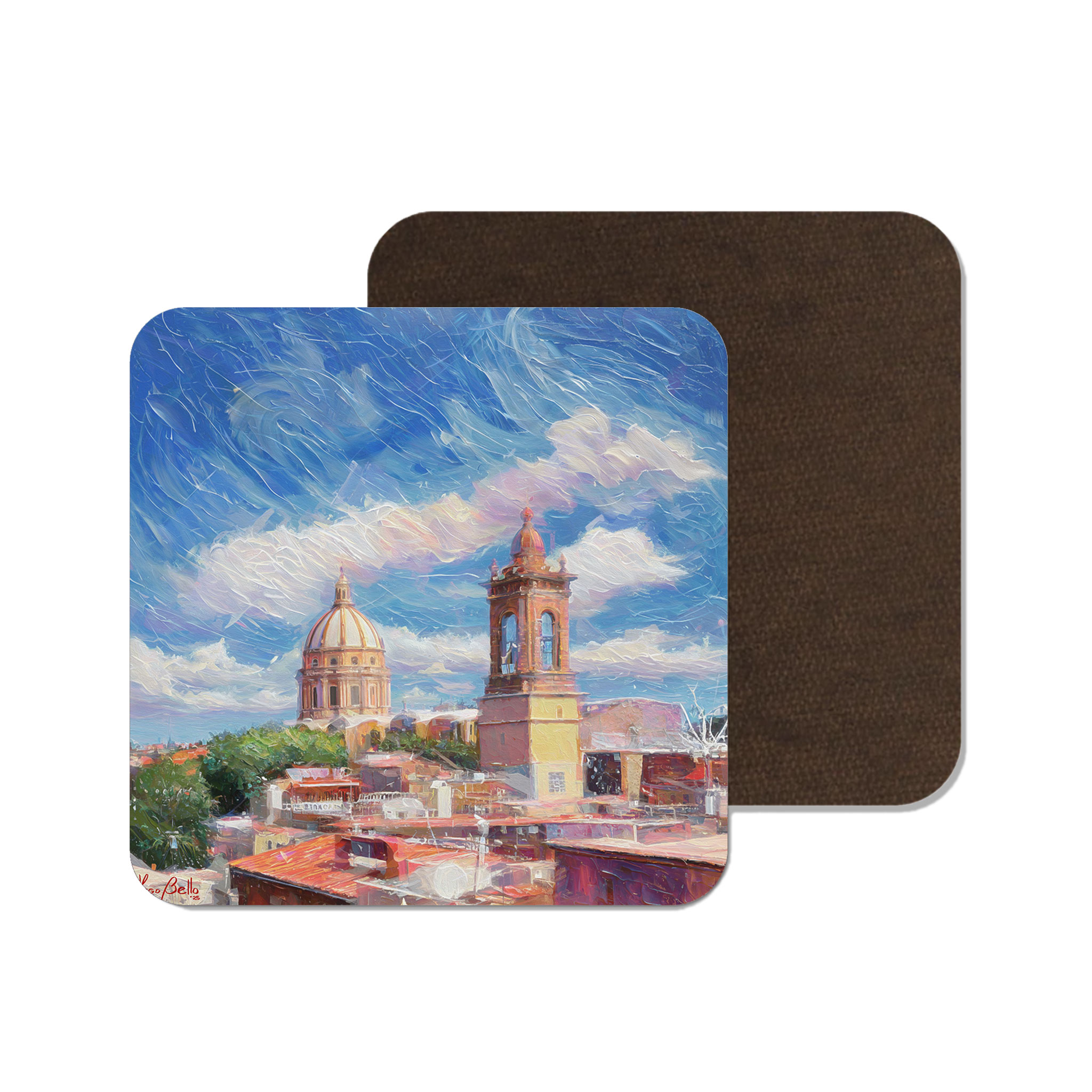 San Miguel de Allende Campanario 02 on Artistic House Coaster product thumbnail image