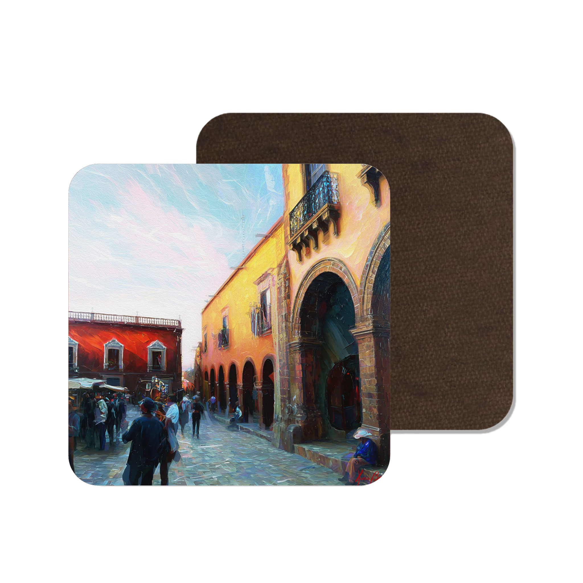 San Miguel de Allende Centro 02 on Artistic House Coaster product thumbnail image San Miguel de Allende Centro 02 on Artistic House Coaster product thumbnail image