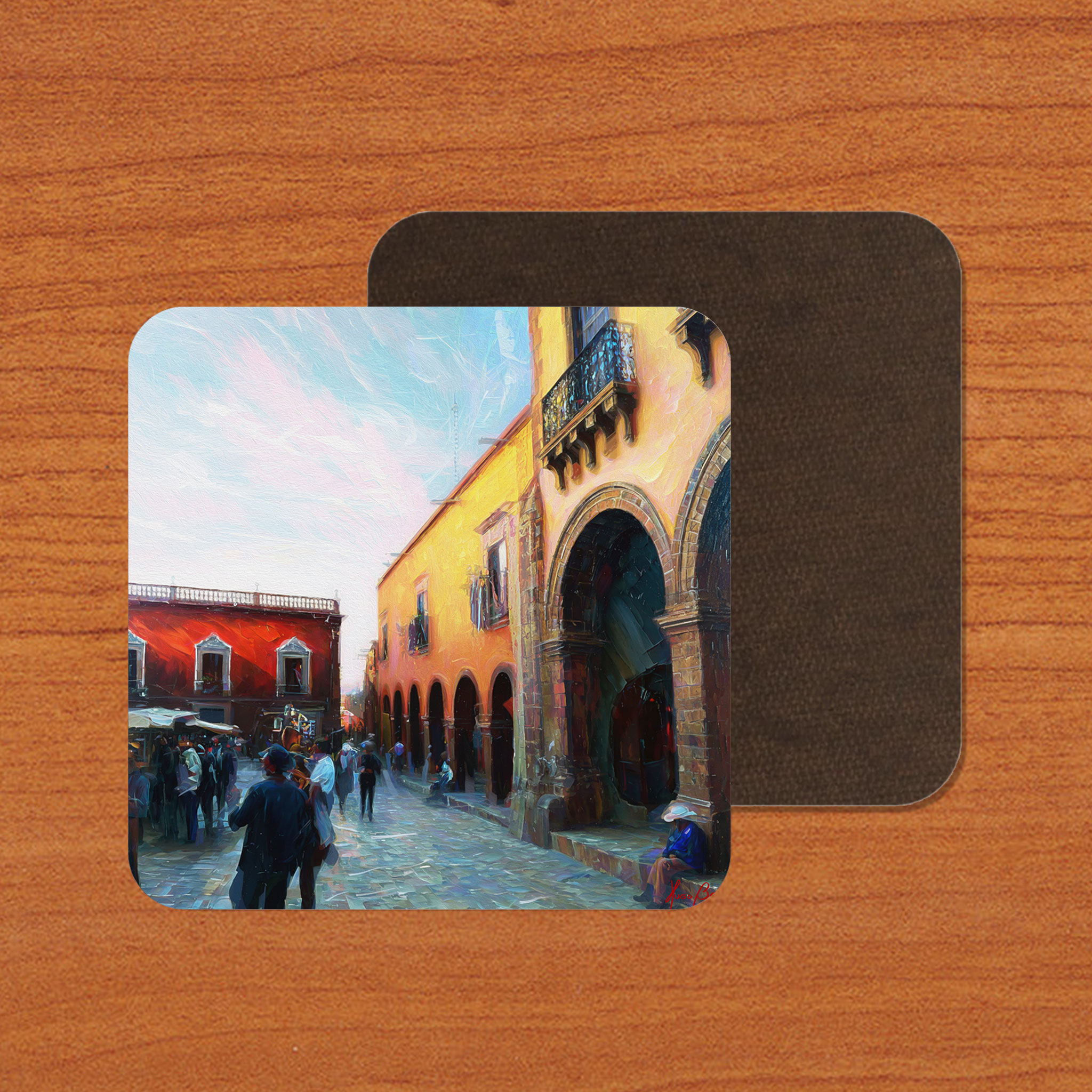San Miguel de Allende Centro 02 on Artistic House Coaster