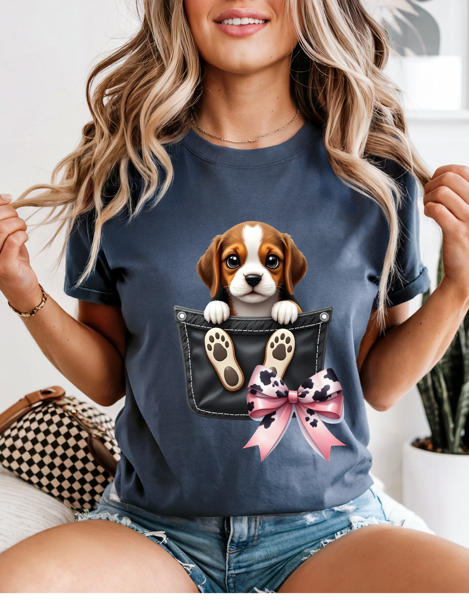 Adorable Puppy Pocket Unisex T-Shirt, Dog Lover Gift, Cute Pet Tee, Animal Lover Apparel, Fun Casual Wear product thumbnail image Adorable Puppy Pocket Unisex T-Shirt, Dog Lover Gift, Cute Pet Tee, Animal Lover Apparel, Fun Casual Wear product thumbnail image