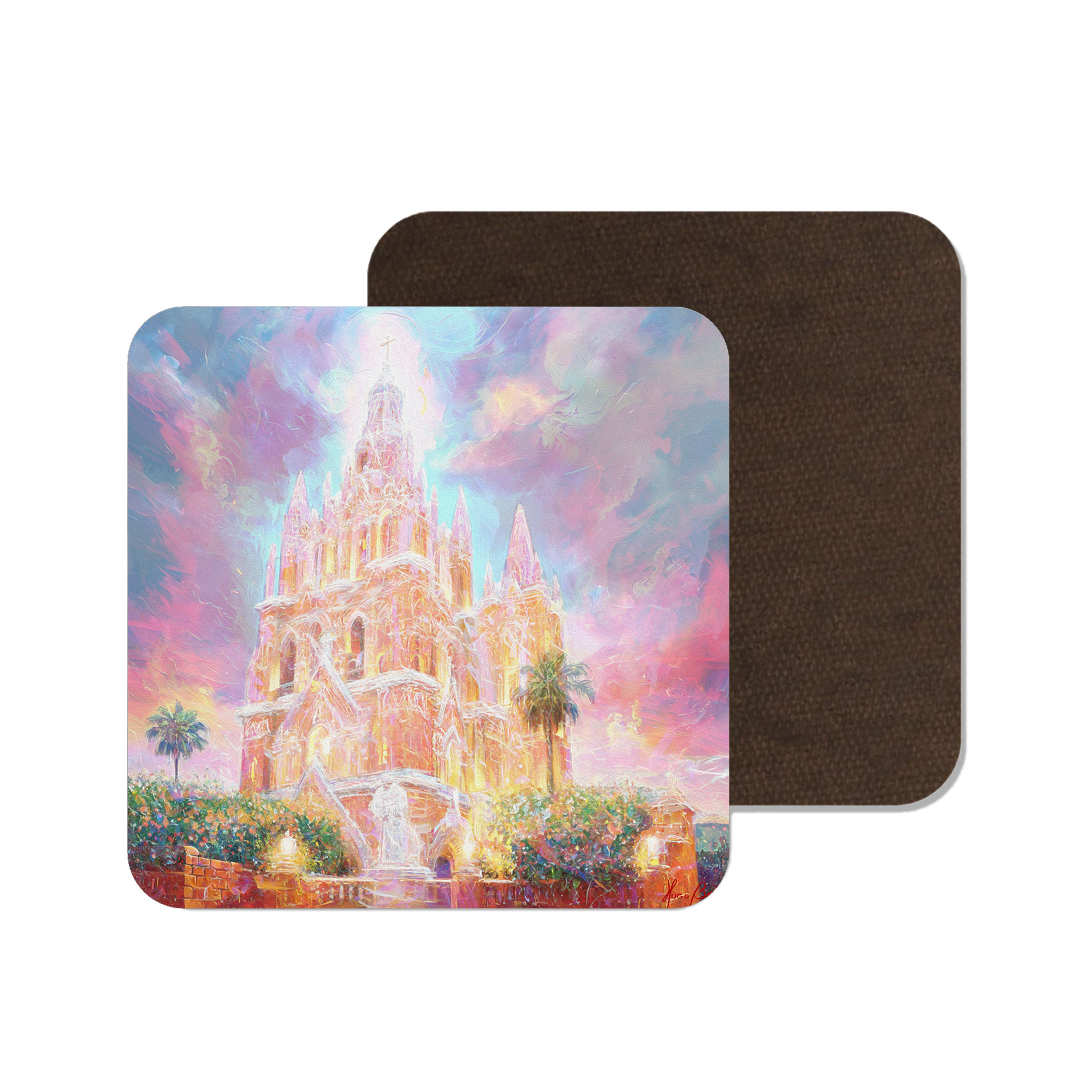 Parroquia San Miguel Arcangel I on Artistic House Coaster product thumbnail image