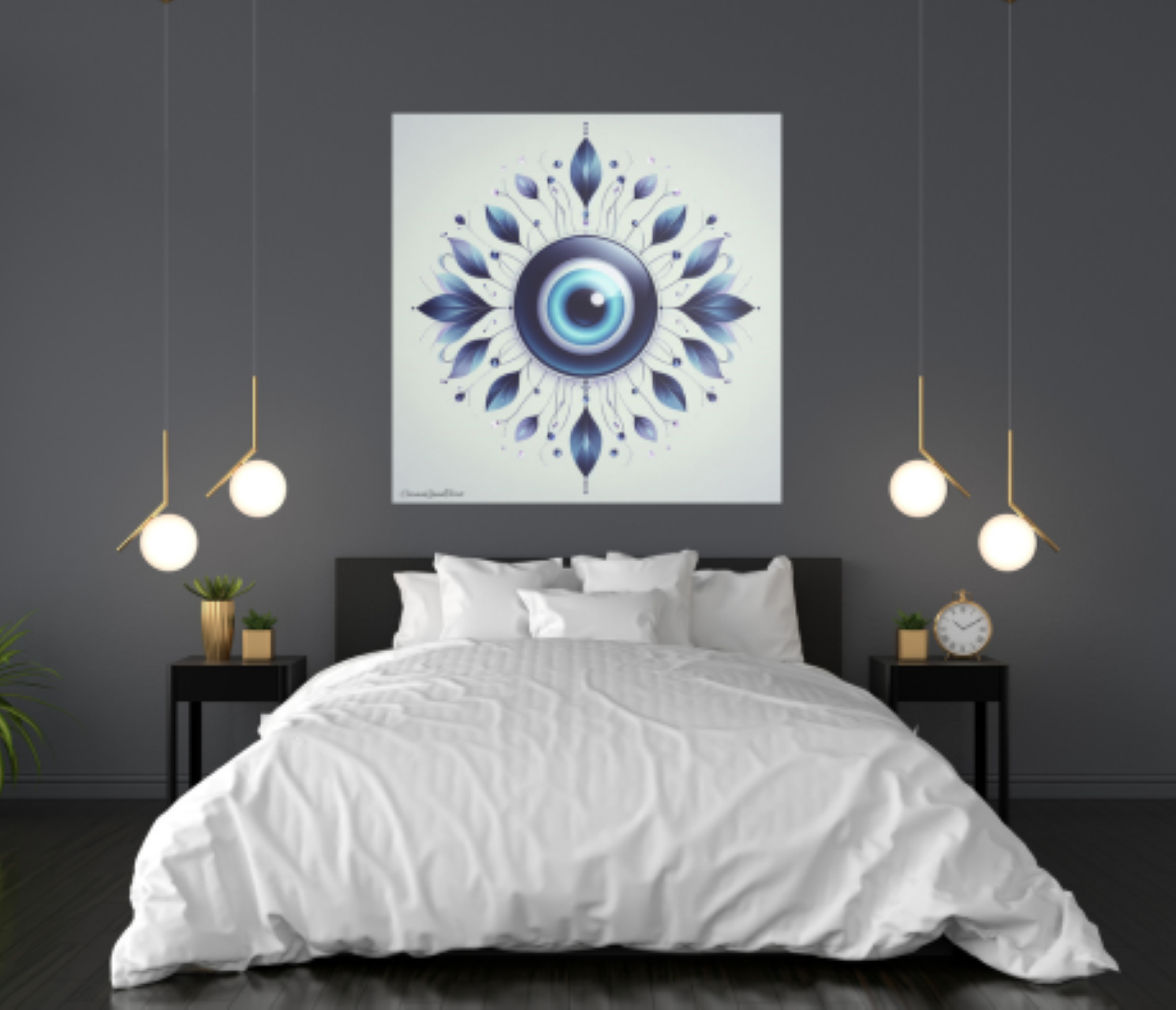 Blue Evil Eye Silk Poster | High-Vibration Wall Art | Tailored Canvases | Dopamine Decor by CarmaQuanTarot product thumbnail image Blue Evil Eye Silk Poster | High-Vibration Wall Art | Tailored Canvases | Dopamine Decor by CarmaQuanTarot product thumbnail image