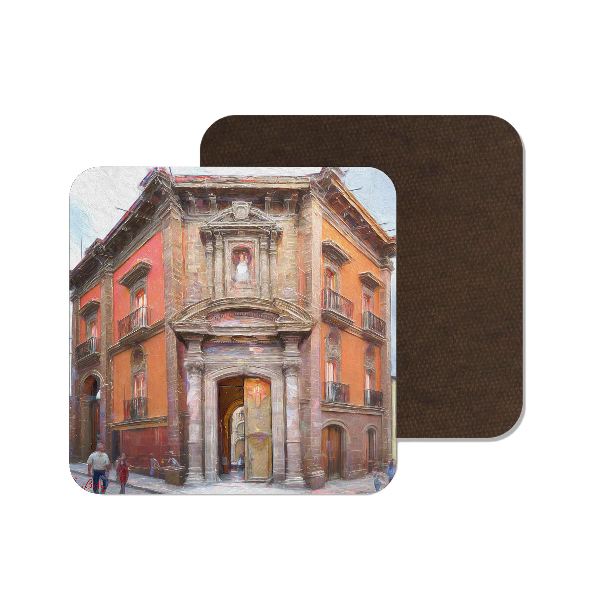 San Miguel de Allende Abstract Casa del Mayorazgo on Artistic House Coaster product thumbnail image