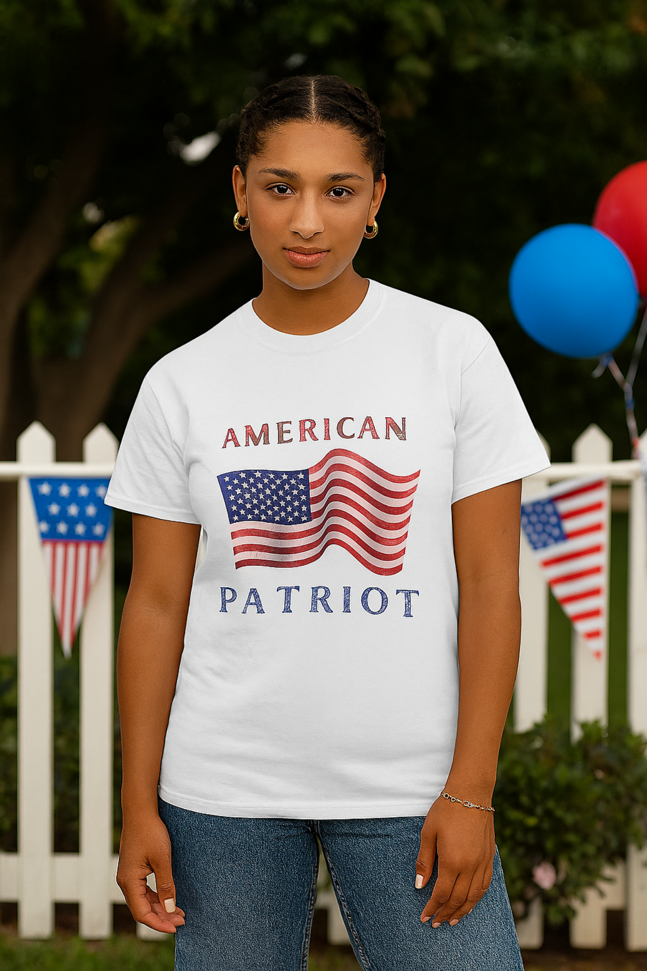 American Patriot T-Shirt, Unisex Cotton Tee, July 4th Outfit, Memorial Day Shirt, USA Pride Apparel product thumbnail image American Patriot T-Shirt, Unisex Cotton Tee, July 4th Outfit, Memorial Day Shirt, USA Pride Apparel product thumbnail image