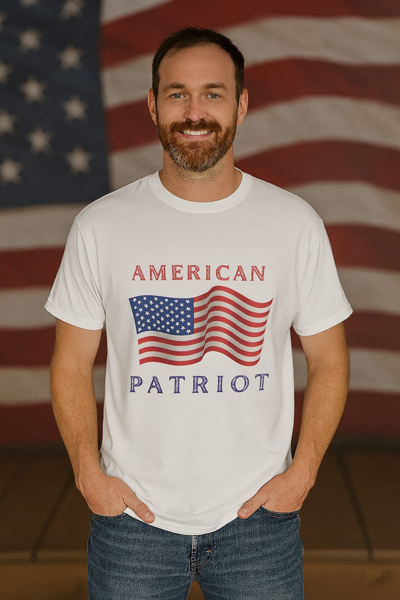 American Patriot T-Shirt, Unisex Cotton Tee, July 4th Outfit, Memorial Day Shirt, USA Pride Apparel product thumbnail image American Patriot T-Shirt, Unisex Cotton Tee, July 4th Outfit, Memorial Day Shirt, USA Pride Apparel product thumbnail image