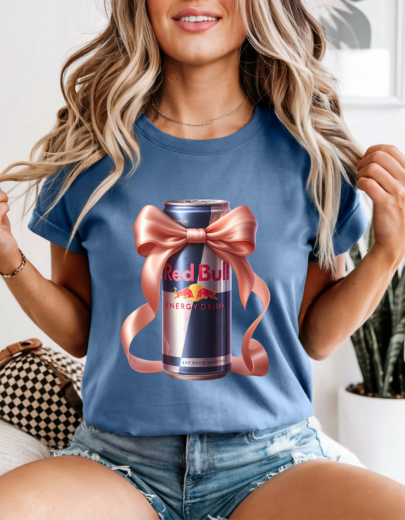 Red Bull Gift T-shirt, Fun Graphic Tee for Friends, Cool Gift for Energy Drink Lovers, Birthday Party Shirt, Casual Wear product thumbnail image