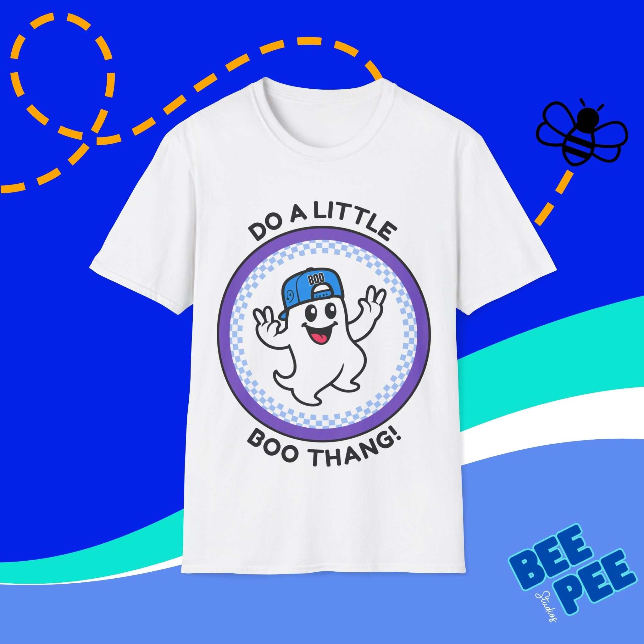 Ghost Graphic Tee Shirt Do a Little Boo Thang Baseball Cap Design