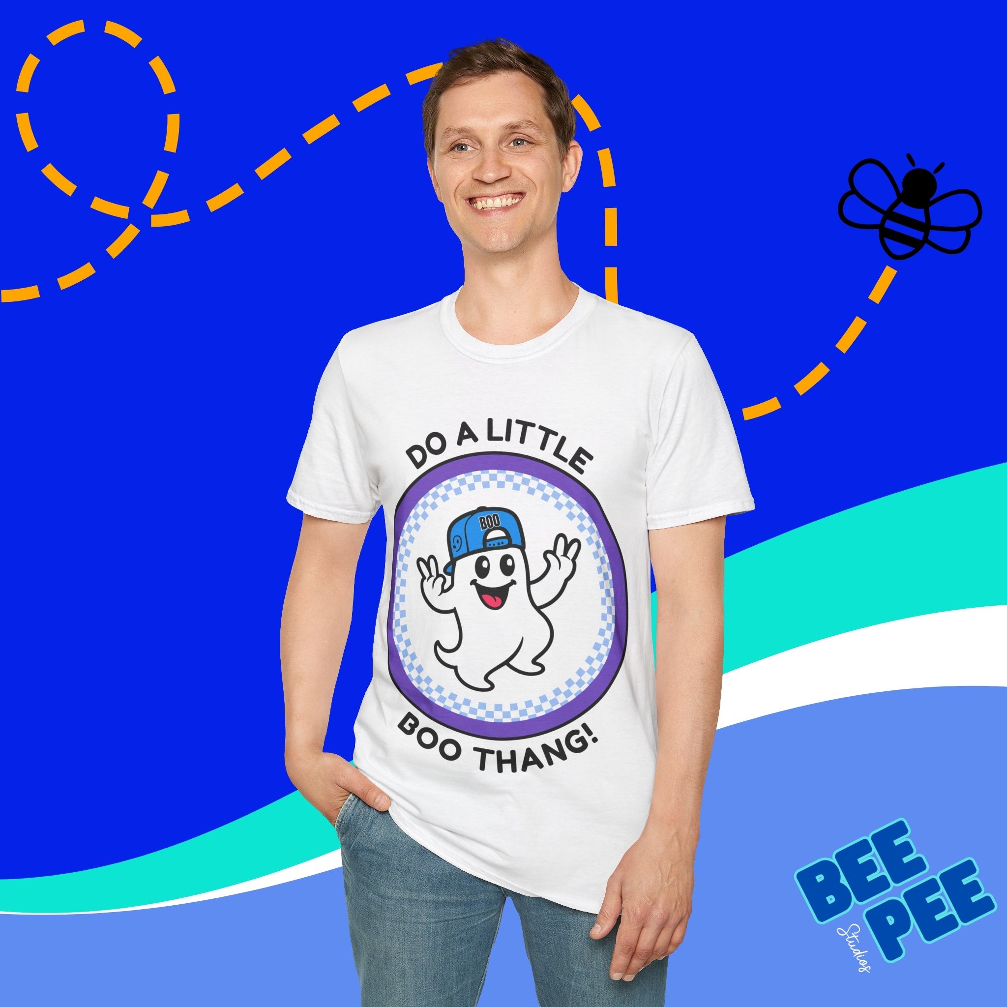 Ghost Graphic Tee Shirt Do a Little Boo Thang Baseball Cap Design product thumbnail image Ghost Graphic Tee Shirt Do a Little Boo Thang Baseball Cap Design product thumbnail image