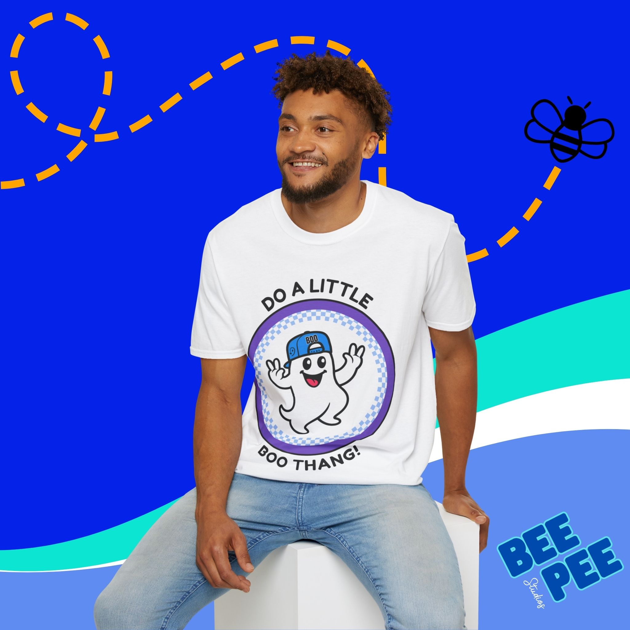 Ghost Graphic Tee Shirt Do a Little Boo Thang Baseball Cap Design product thumbnail image Ghost Graphic Tee Shirt Do a Little Boo Thang Baseball Cap Design product thumbnail image