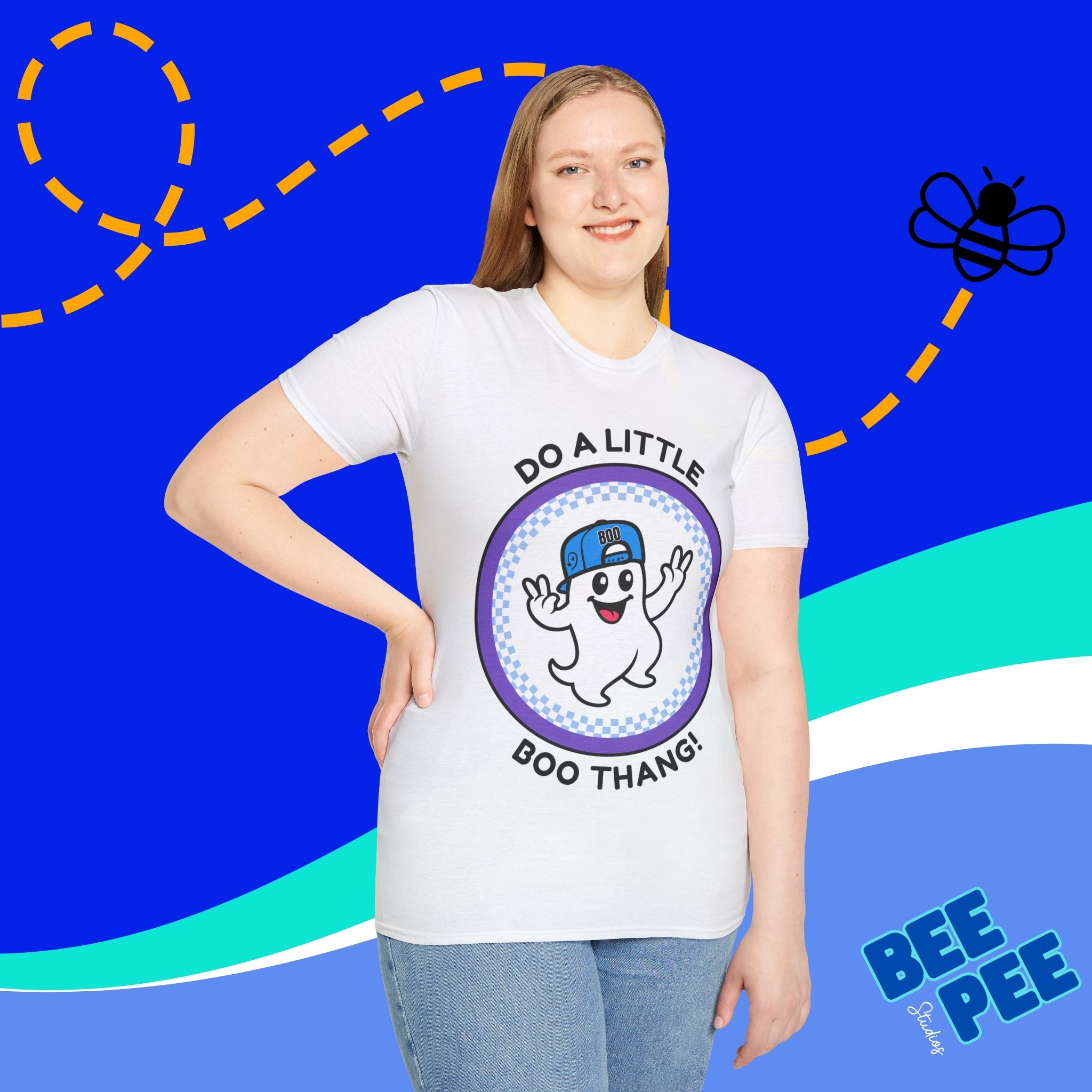 Ghost Graphic Tee Shirt Do a Little Boo Thang Baseball Cap Design product thumbnail image Ghost Graphic Tee Shirt Do a Little Boo Thang Baseball Cap Design product thumbnail image