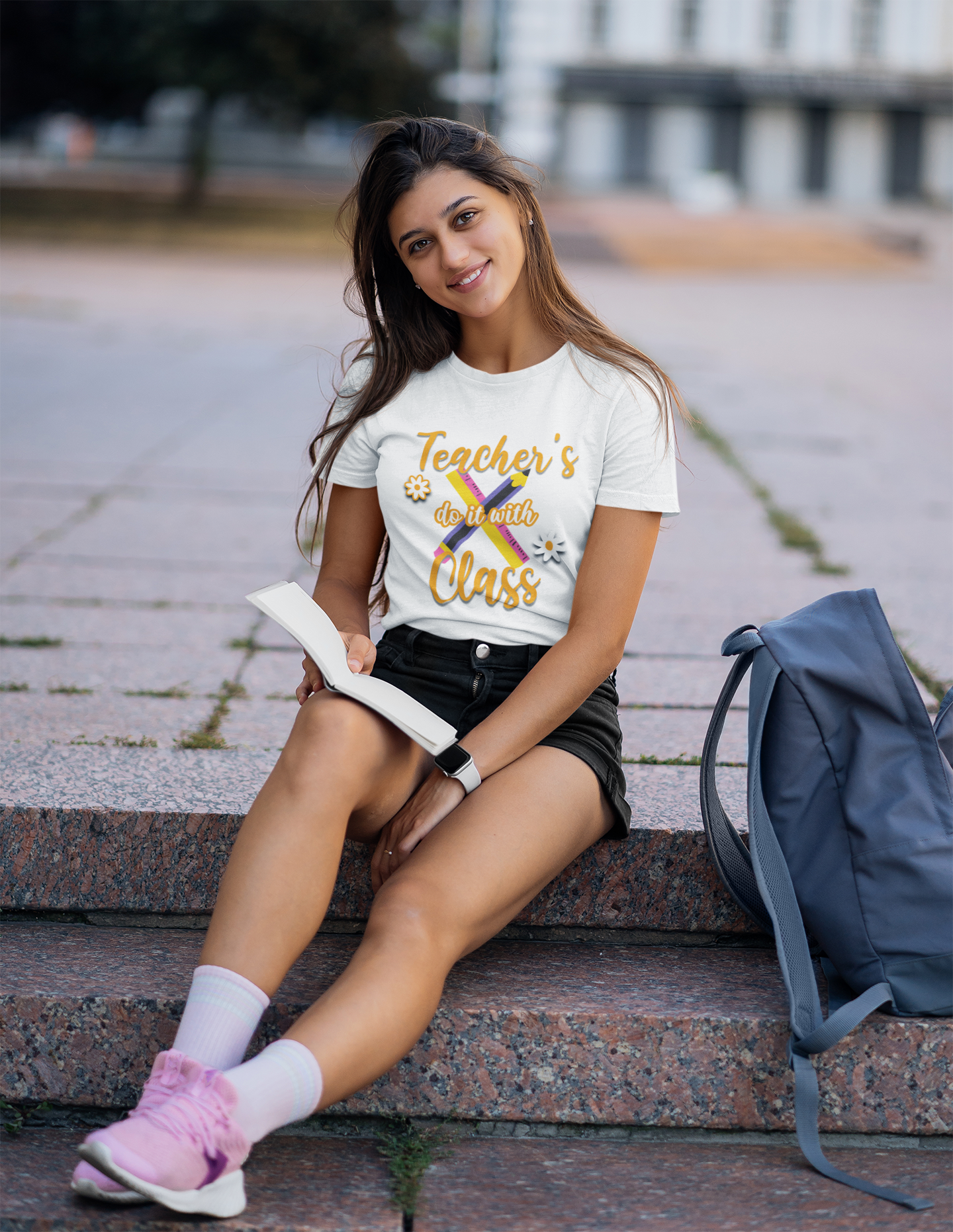 Teacher's do it with Class T-Shirt, Cute Teacher Gift, Teacher Back to School Tee, Teacher Appreciation Day, Teacher Classroom Outfit product thumbnail image