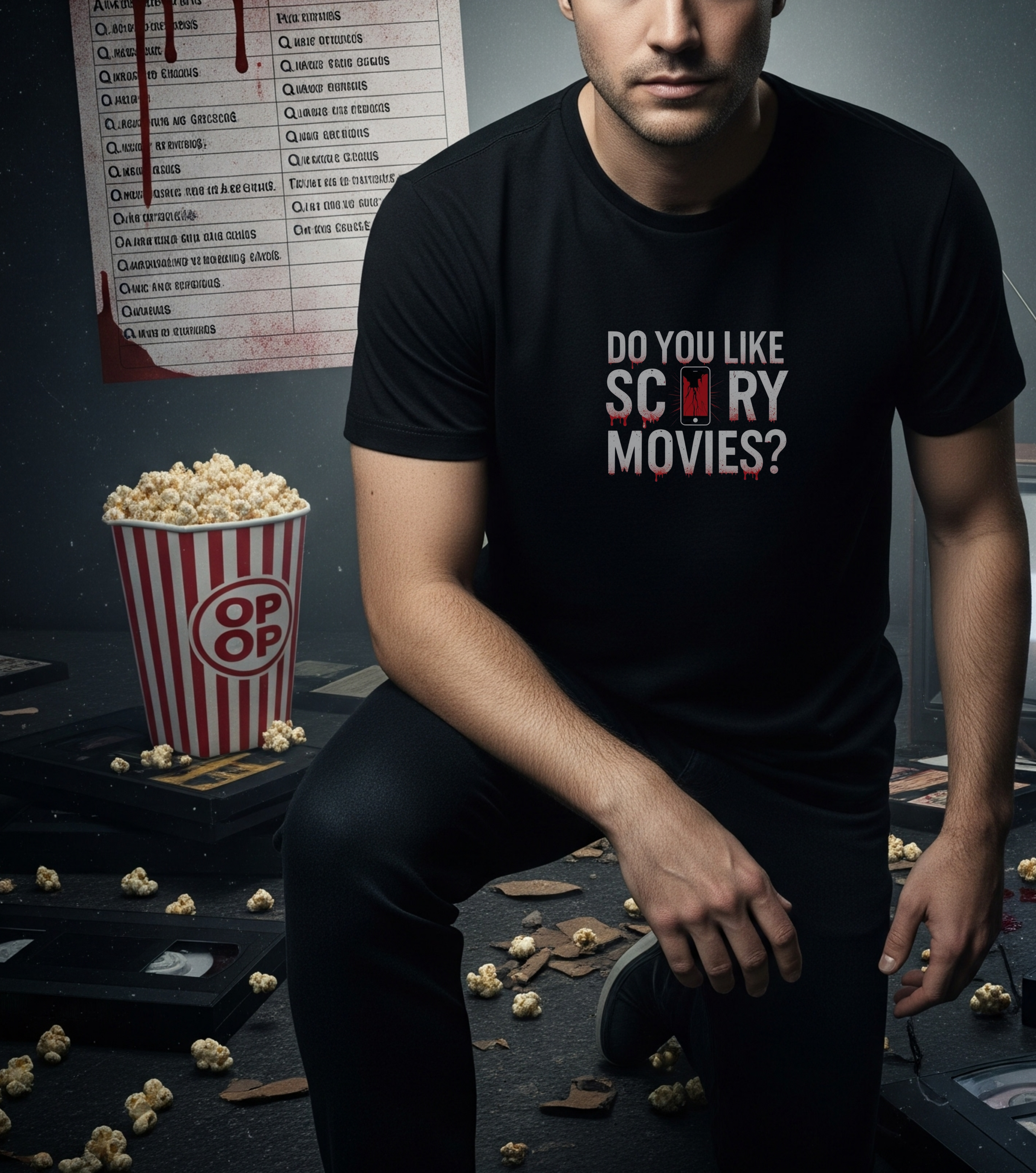 "What’s Your Favorite Scary Movie?" Tee product thumbnail image "What’s Your Favorite Scary Movie?" Tee product thumbnail image