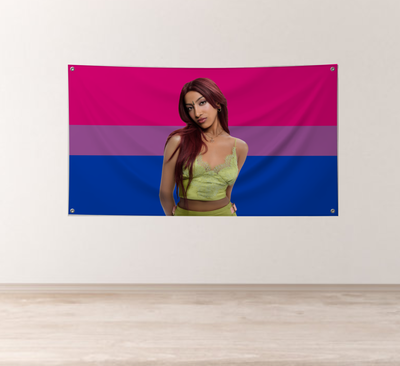 Lara (Katseye) Bisexual Pride Flag product thumbnail image Lara (Katseye) Bisexual Pride Flag product thumbnail image