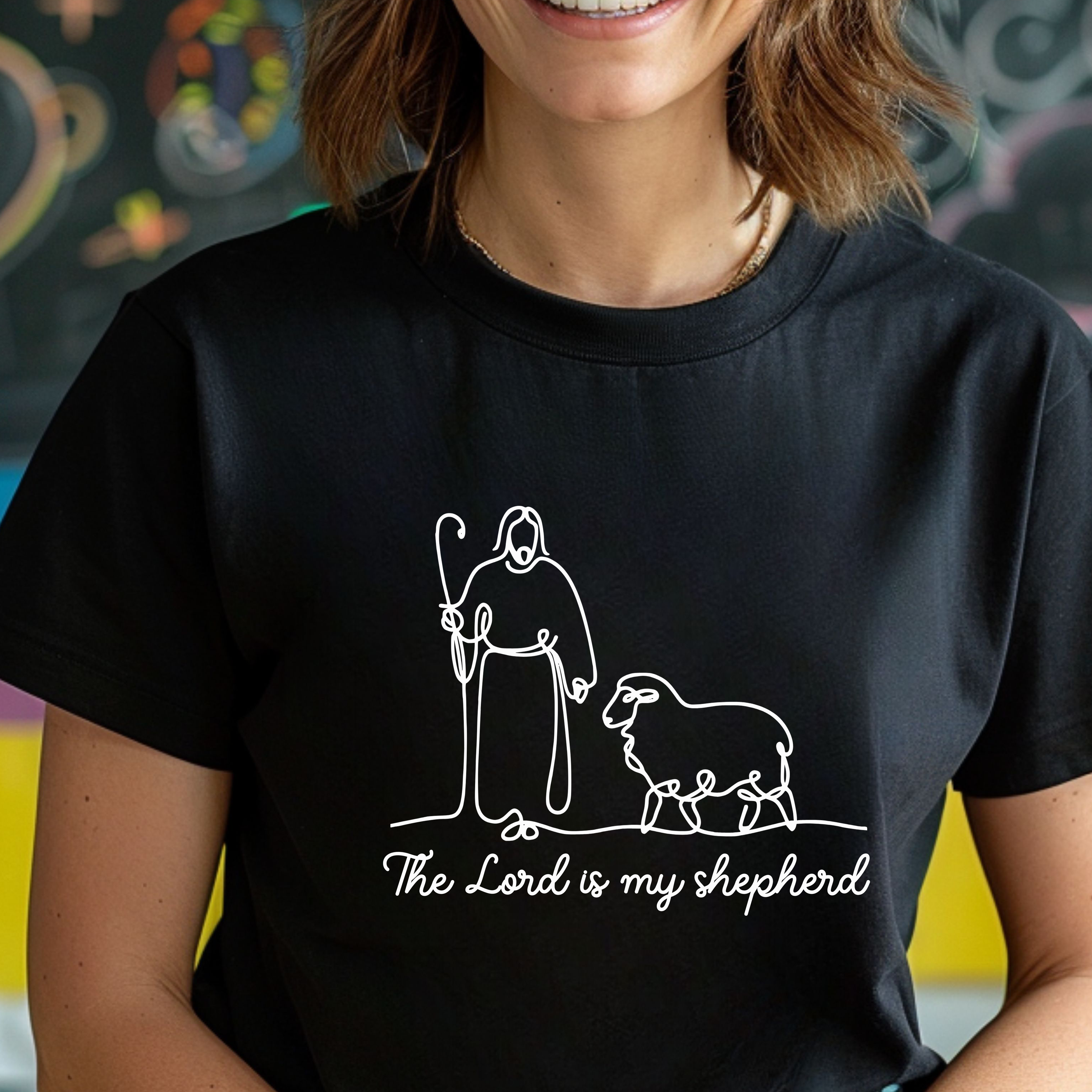The Lord is my Shepherd - Christian Unisex T-Shirt product thumbnail image The Lord is my Shepherd - Christian Unisex T-Shirt product thumbnail image